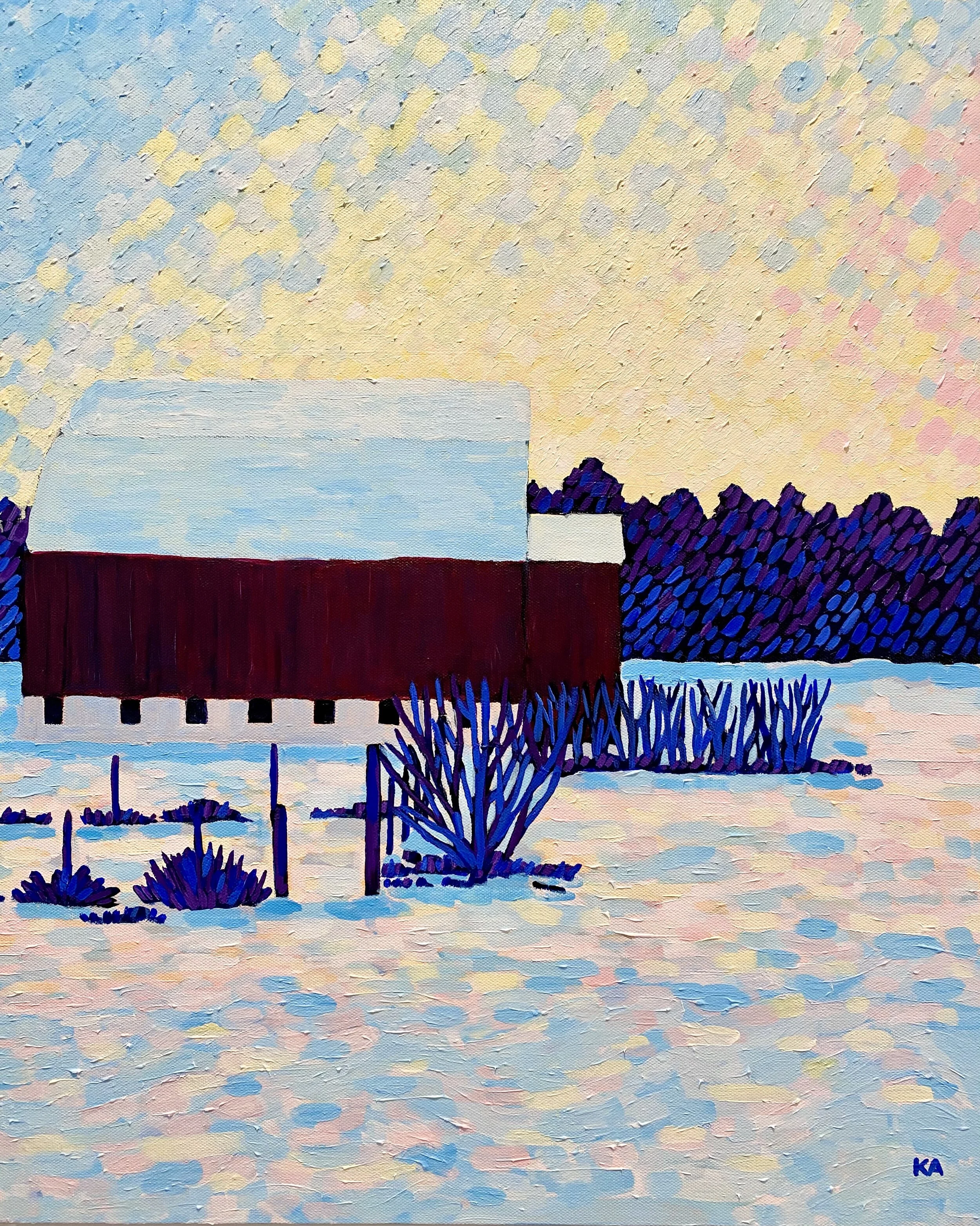 “Winter’s Solace” SOLD, Acrylic on Canvas 20x24