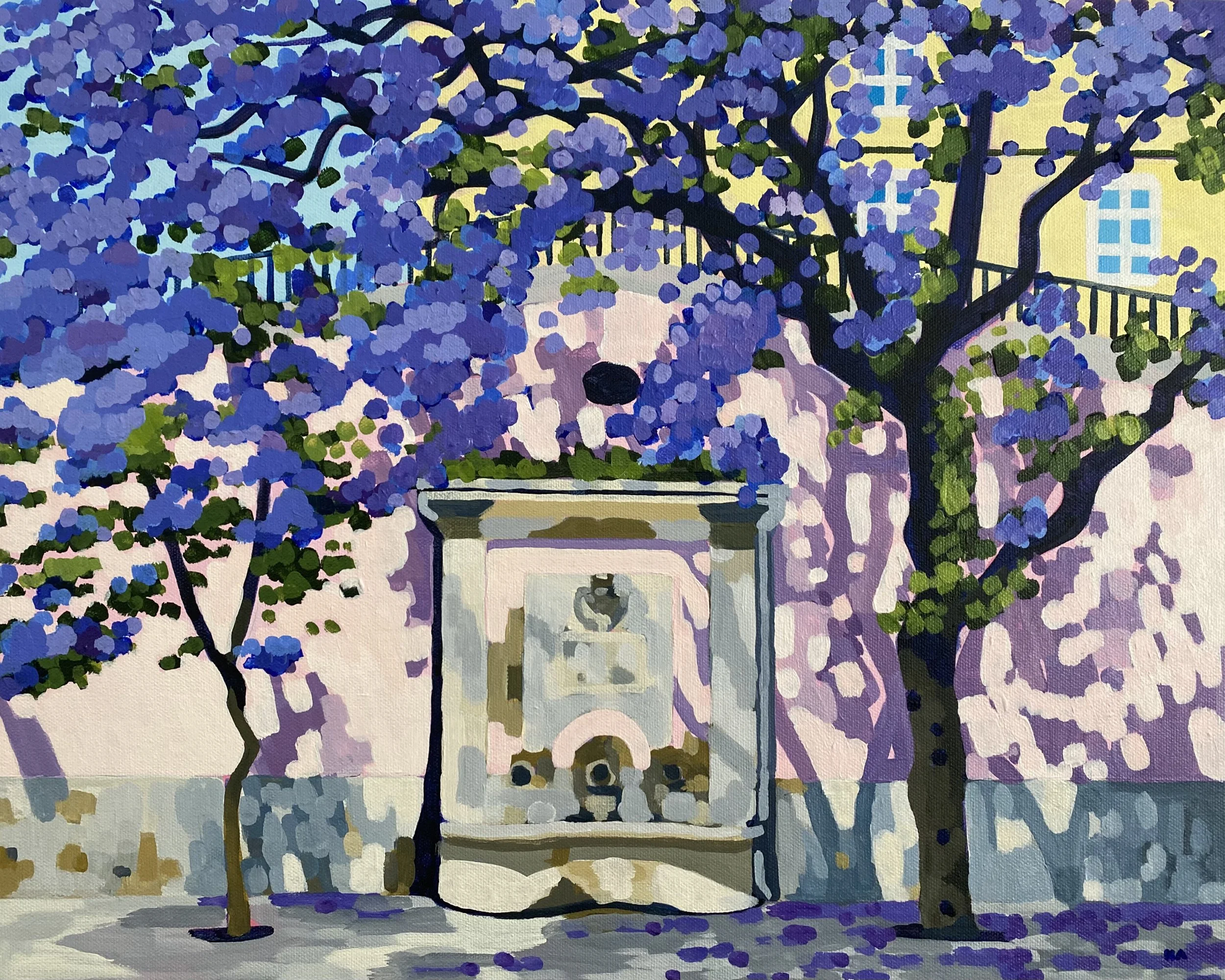 “Spring in Lisbon” 16”x20” Acrylic on Canvas $650