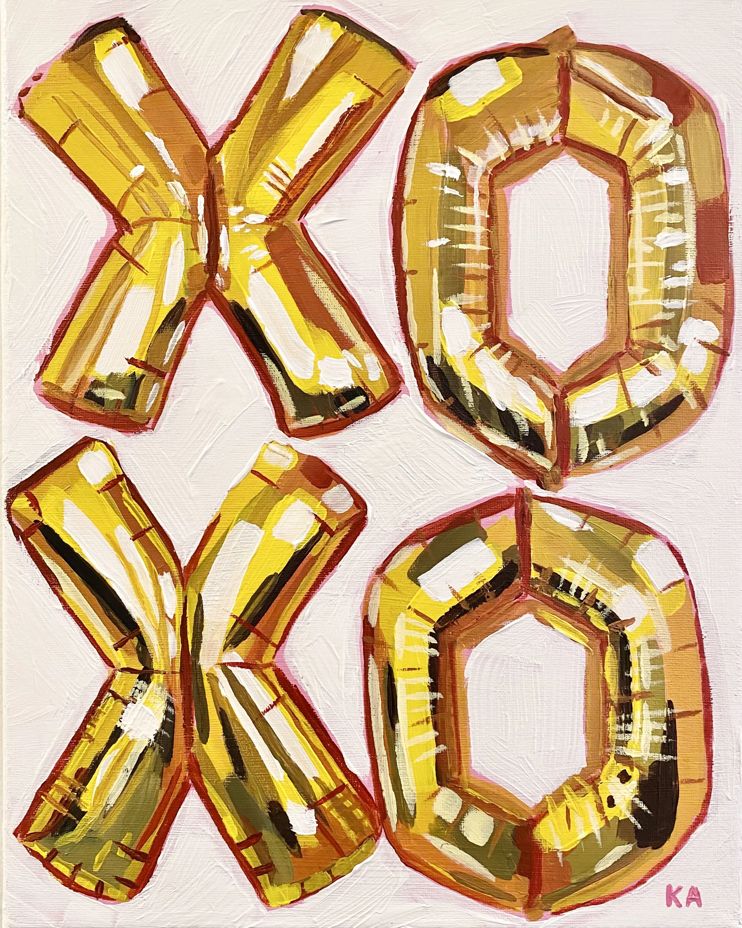 “XOXO”, Acrylic on Canvas, 11x14, $300