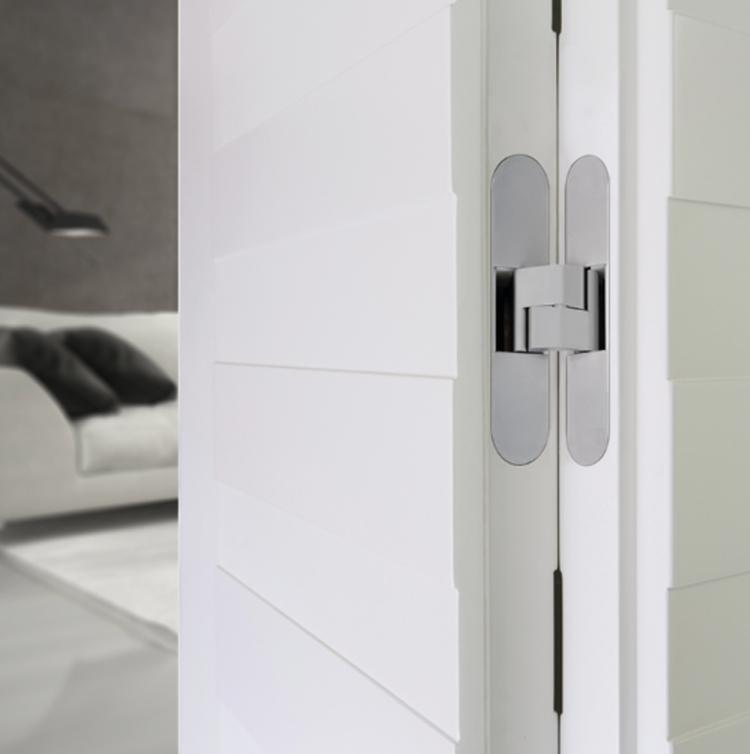 Modern concealed hinges used for the frames door sets.