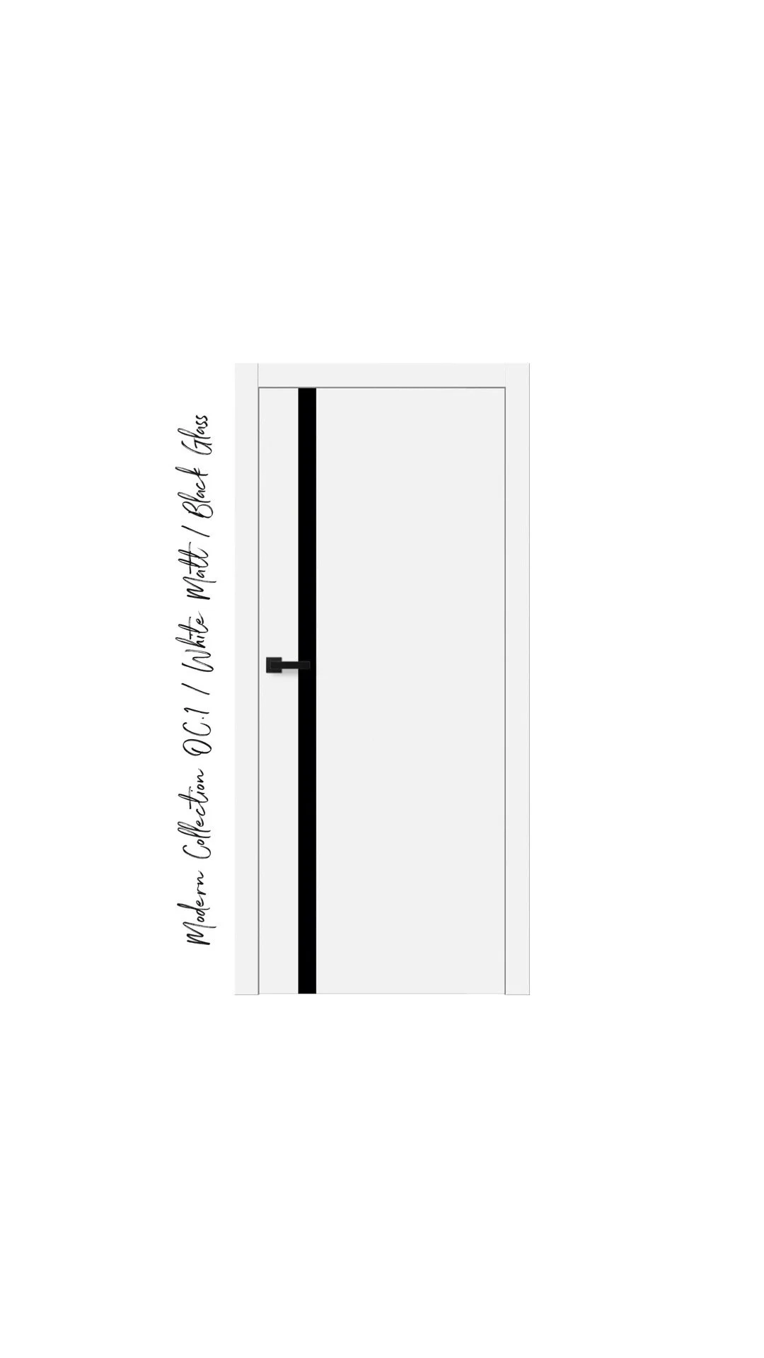 Modern design door - with bespoke black glass insert..JPG
