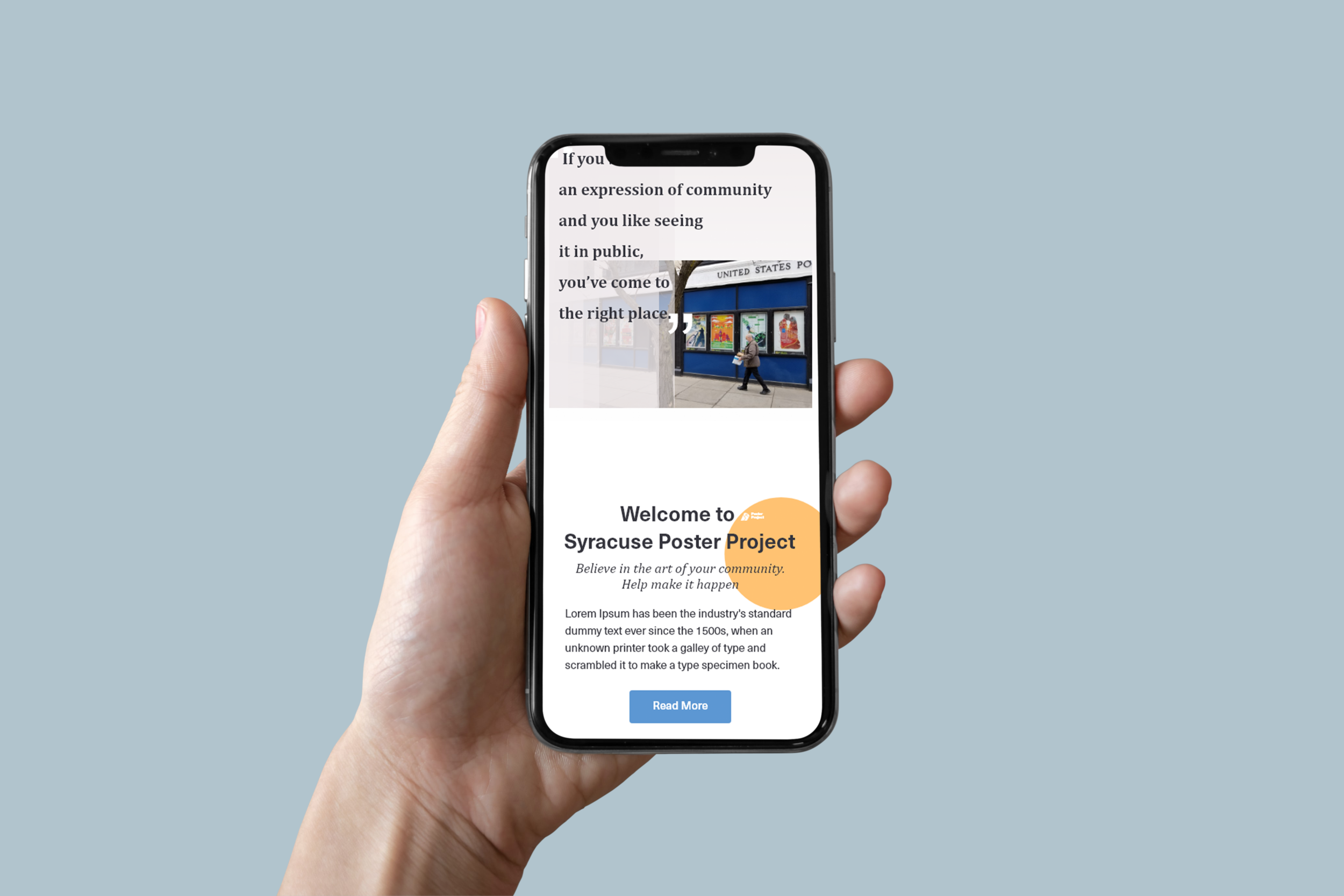 Mockup for mobile window