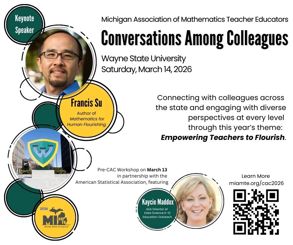 We are excited you&rsquo;ll be joining us for CAC 2026 - just a few days away!

Please visit the conference website, http://miamte.org/cac2026, for more information about logistics and to view the Friday pre-CAC workshop and the Saturday CAC programs