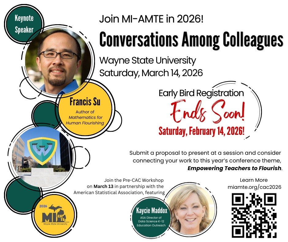 Don't forget to register for both CAC 2026 and the Stats &amp; Data Science preconference workshop, this year at Wayne State University! Early bird registration rates are available through on Saturday, February 14th! 

To learn more or to register, v