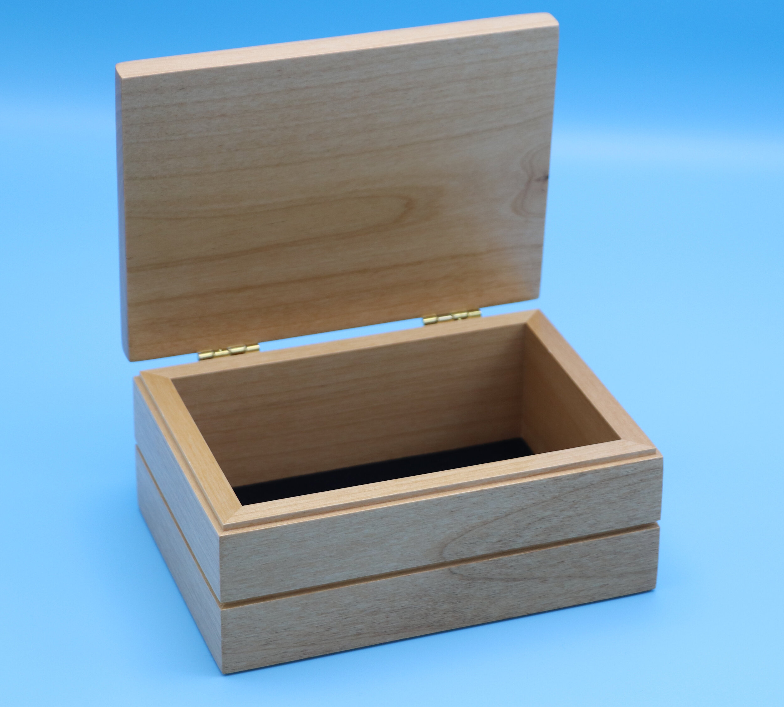 Large Unfinished Wood Box with Hinged Lid 13 3/8 x 10 1/4 x 4 3/4  Personalized Laser Engraving Available