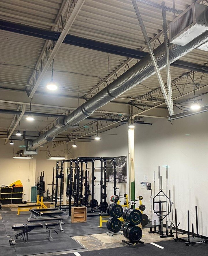 Ready for the GYM? This is a beautifully well lit space, and the new lighting is ready for you!⁠
#lighting