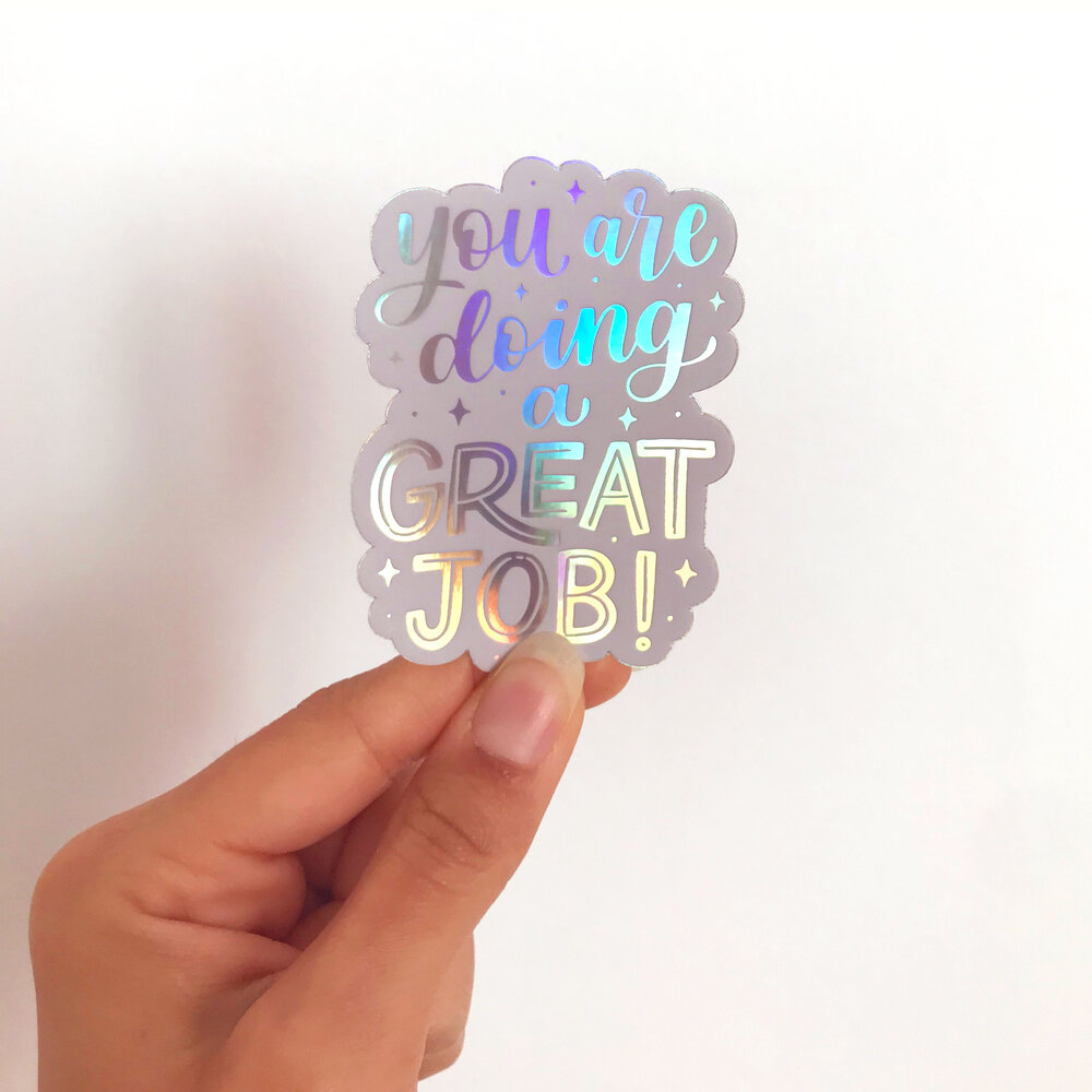 You Are Doing Great Holographic Sticker Encouraging Quote -  UK in 2023