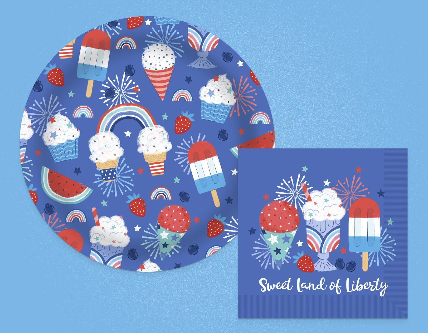 Sweet Land of Liberty Paper Plate Set