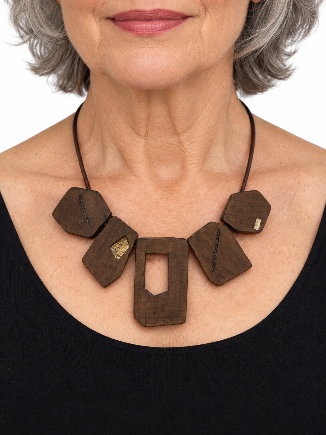 Threshold- Walnut Statement Necklace
