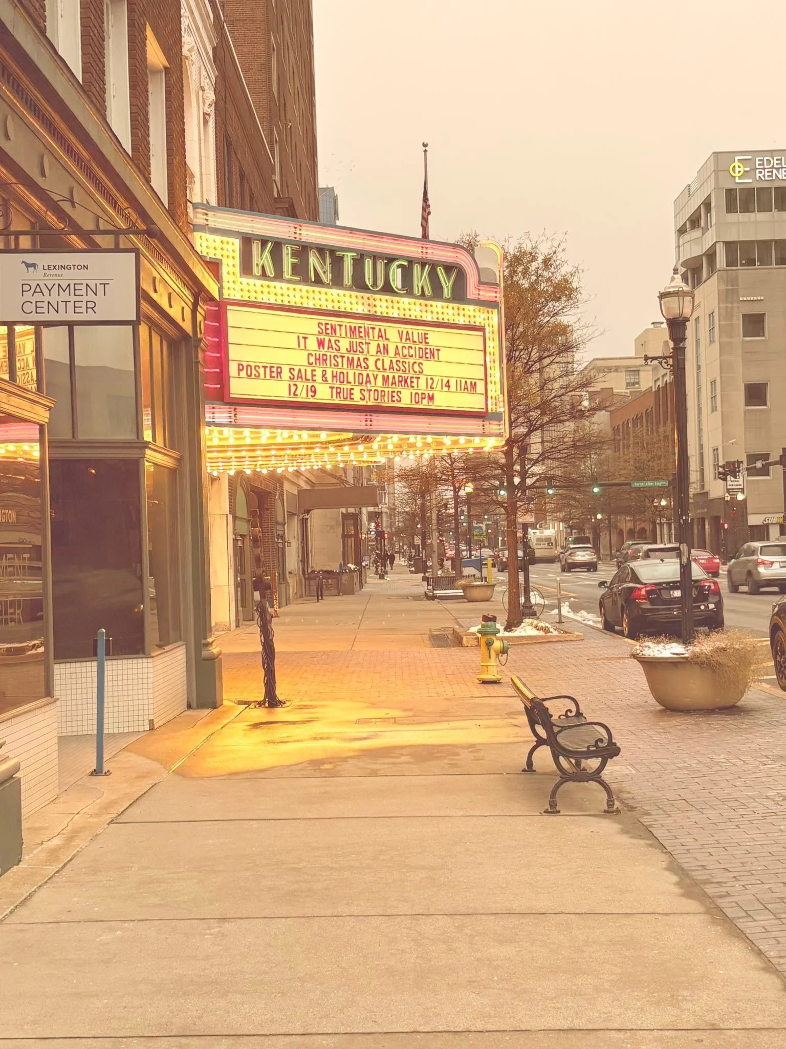At the movies on a cold Saturday afternoon 🍿 👋