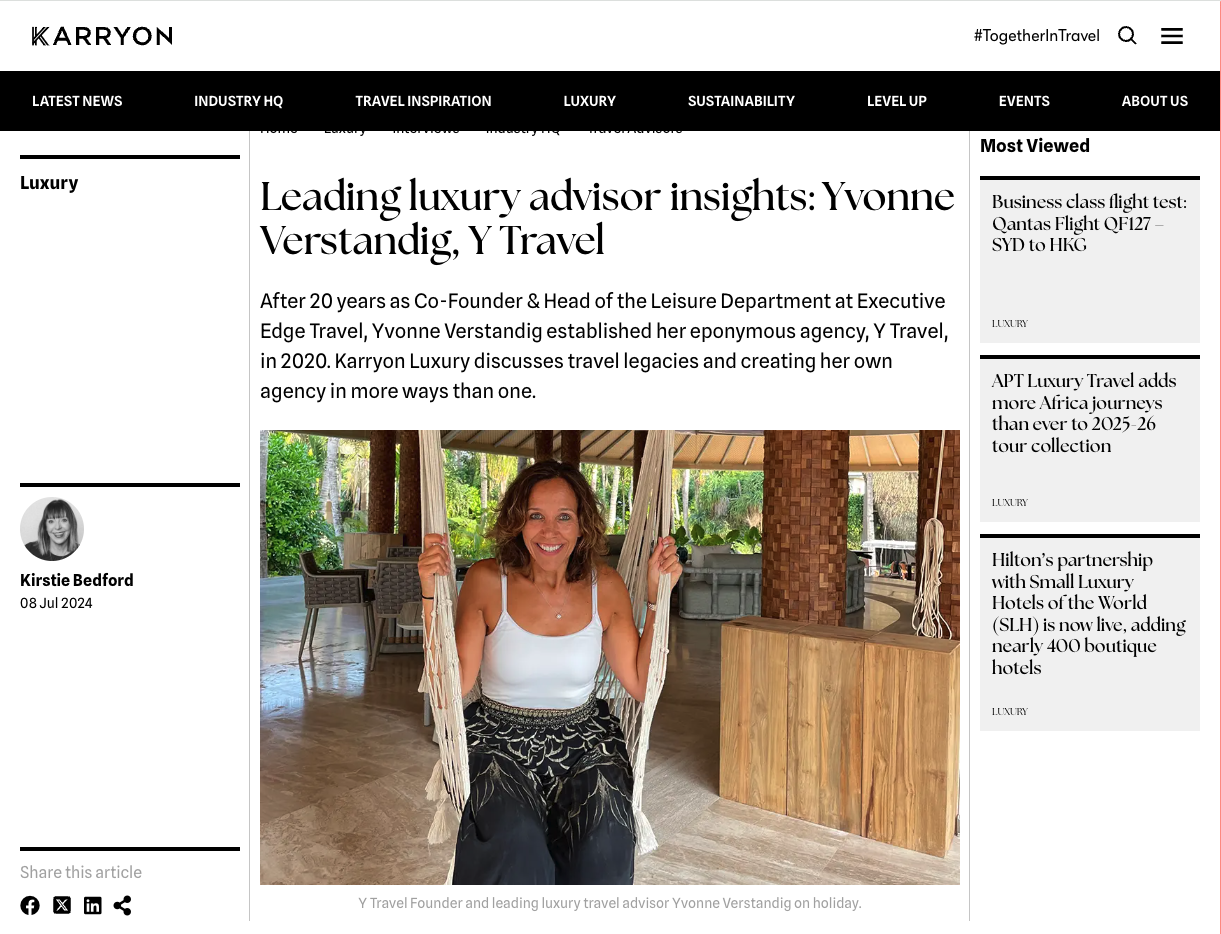 KarryOn Luxury features Yvonne