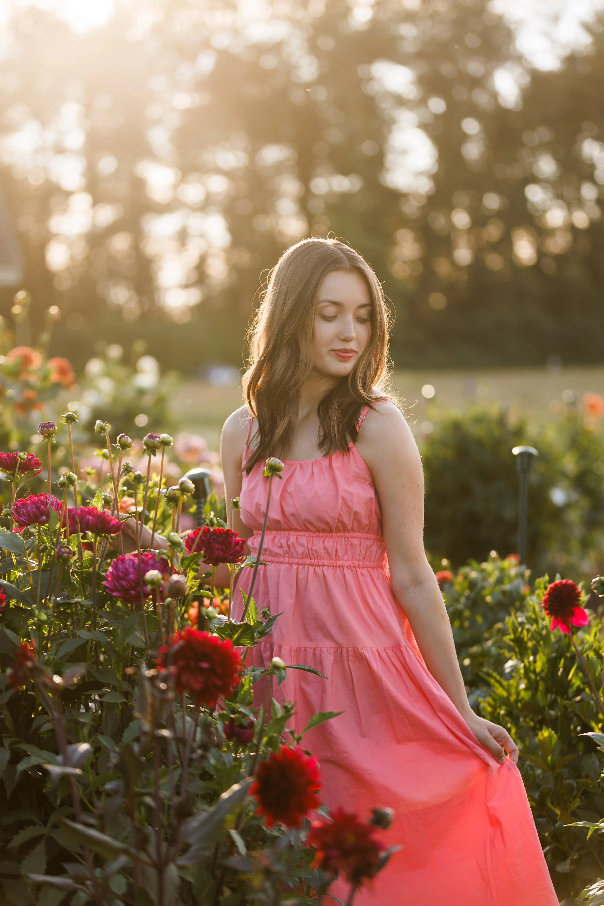 High school portrait, golden hour at Hovander Park in Ferndale, Wa