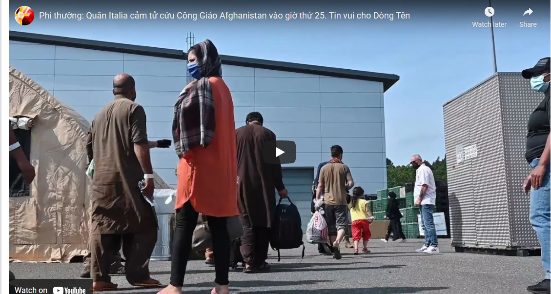 Quân Ý hào hiệp cứu thoát một gia đình Công Giáo Afghanistan đưa sang Rôma