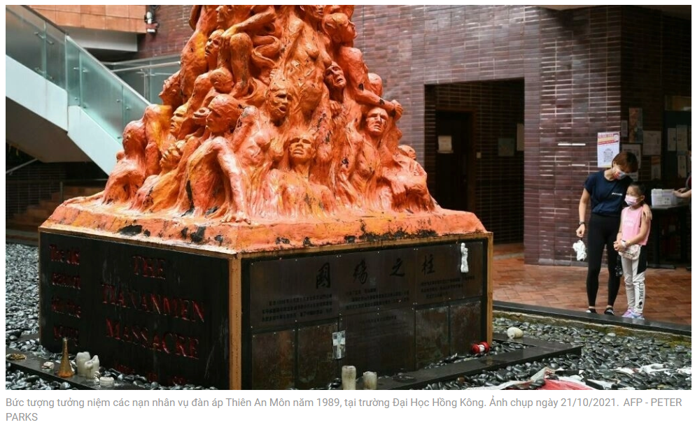 Hồng&nbsp;Kông: bức tượng tưởng niệm các nạn nhân Thiên An Môn bị&nbsp;tháo dỡ