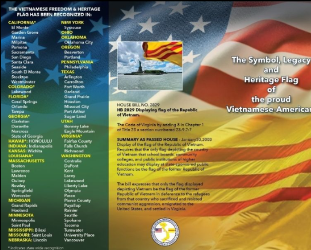 QUỐC HỘI HOA KỲ VINH DANH VIỆT NAM CỘNG HÒA