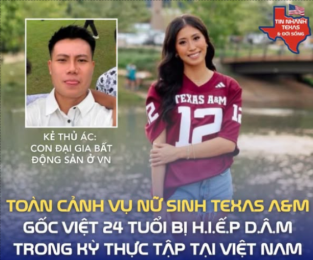 SINH VIÊN TEXAS A&amp;M BỊ CON ĐẠI GIA TẠI VIỆT NAM CƯỠNG HIẾP