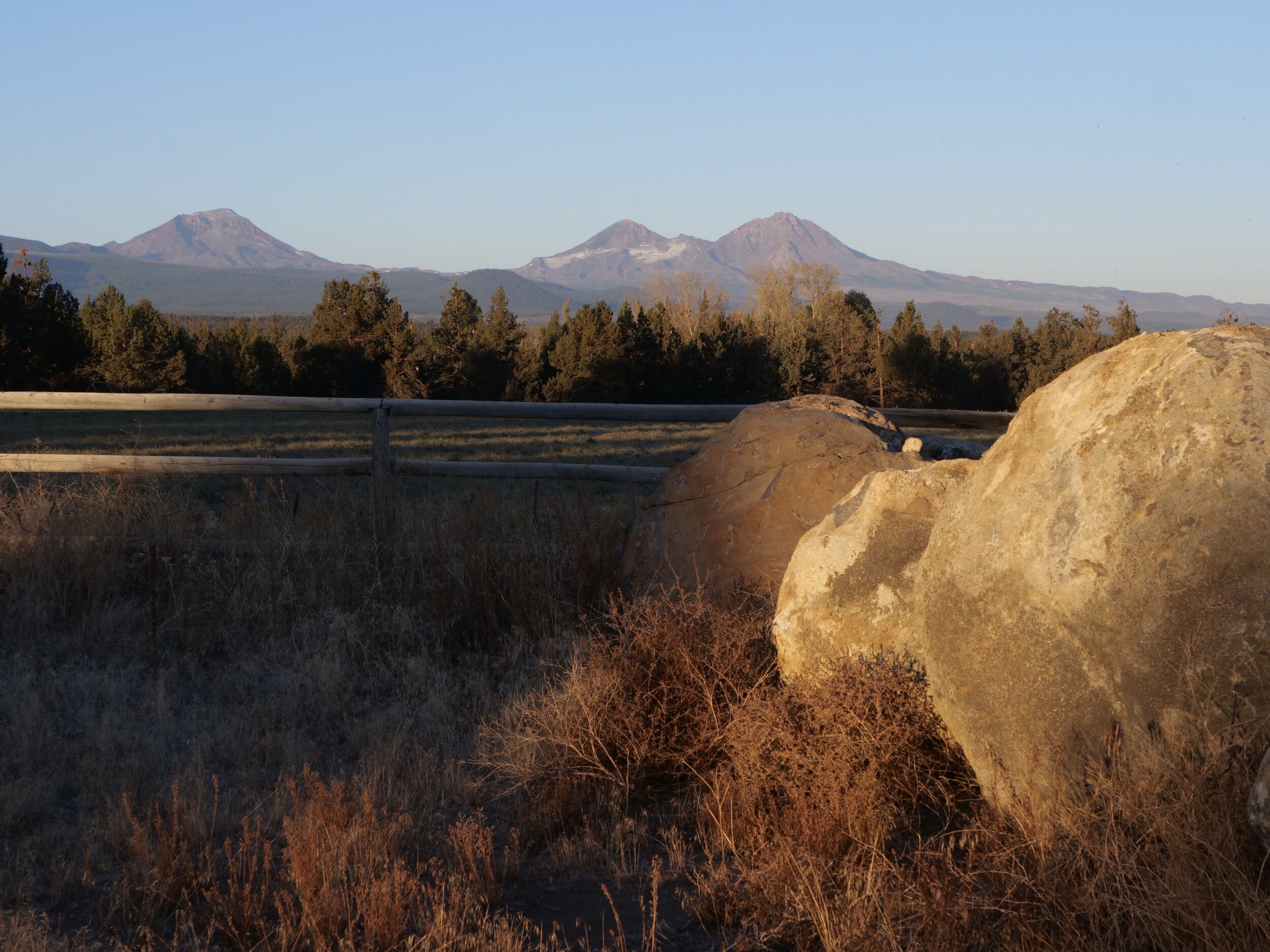 Boulders and Three Sisters Mountains