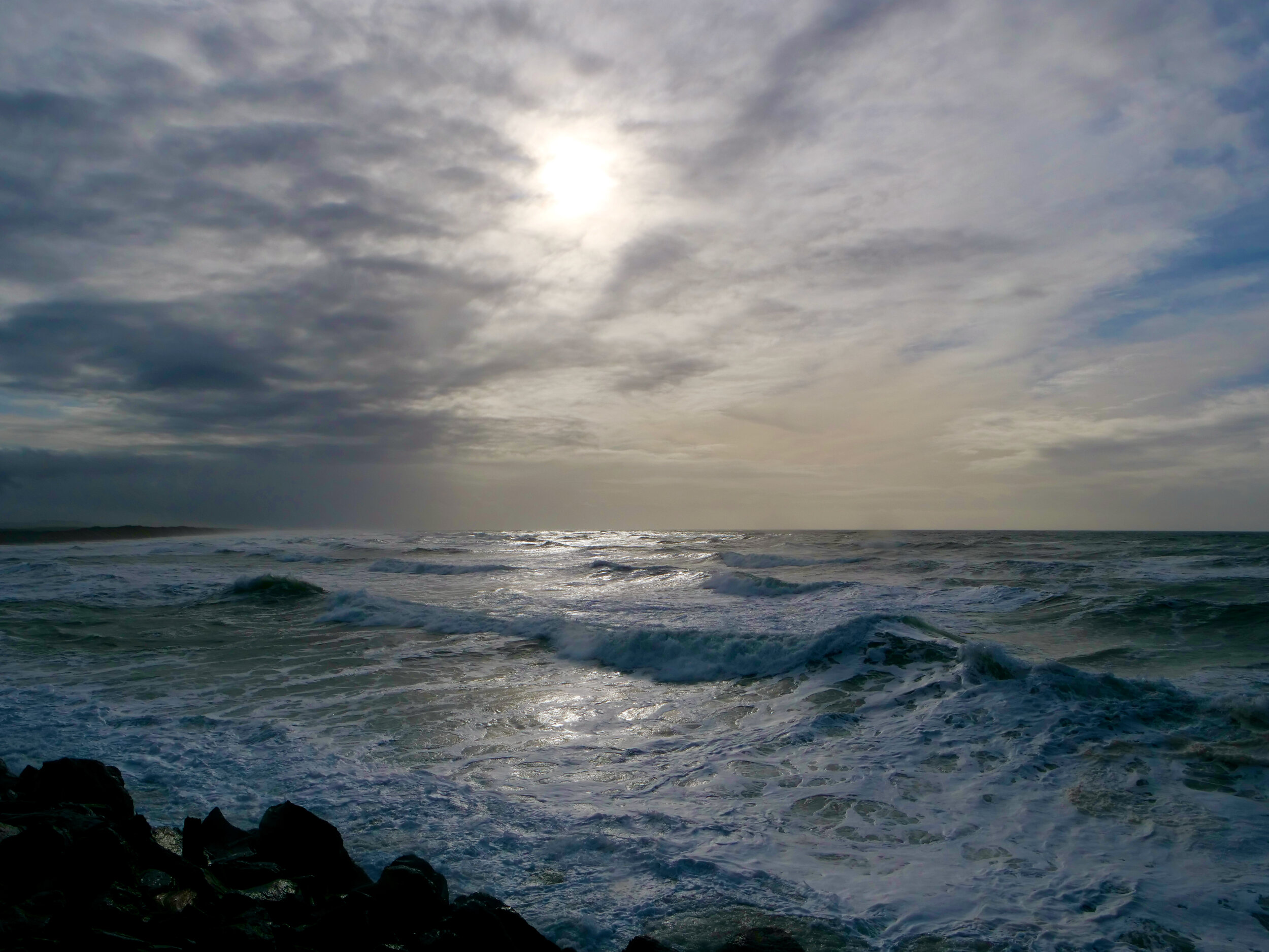 Stormy Pacific Ocean at the Columbia River Bar