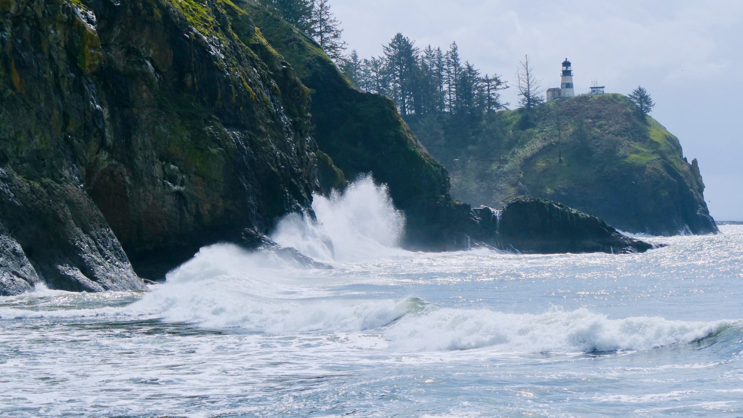 Wave Crash Cape Disappointment 16X9