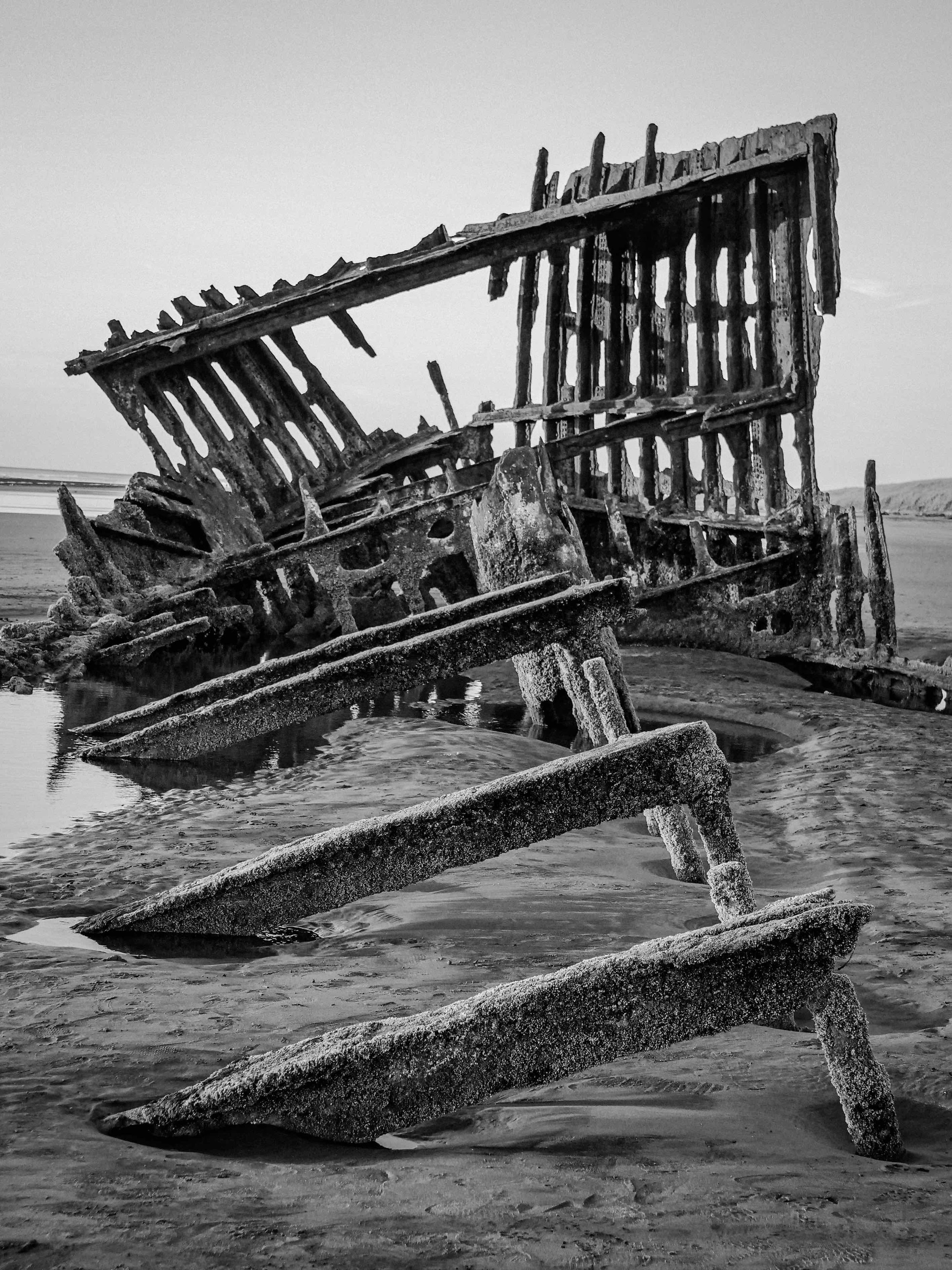 Hull and Bow of the Peter Iredale