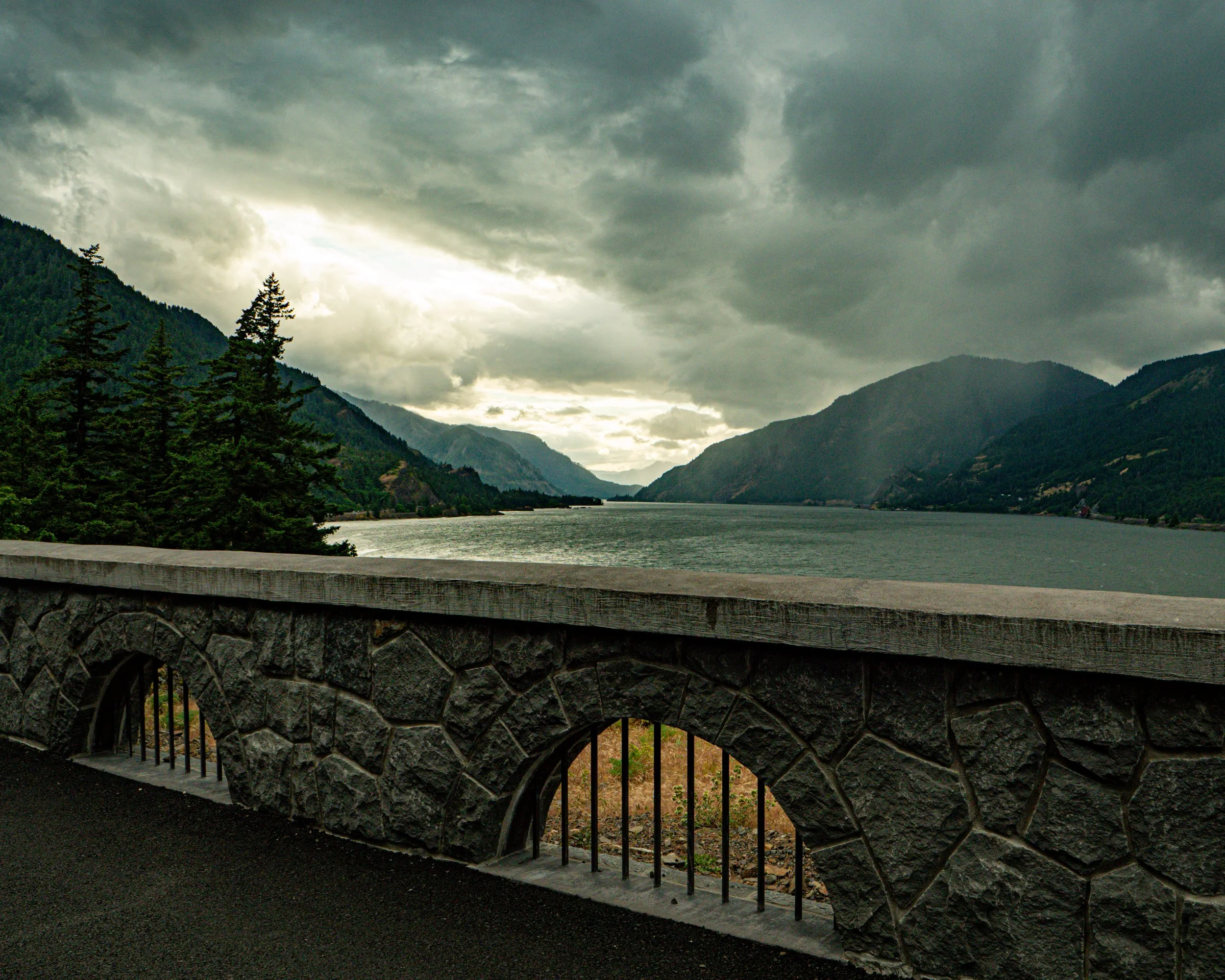 Columbia River and Old Highway Railing