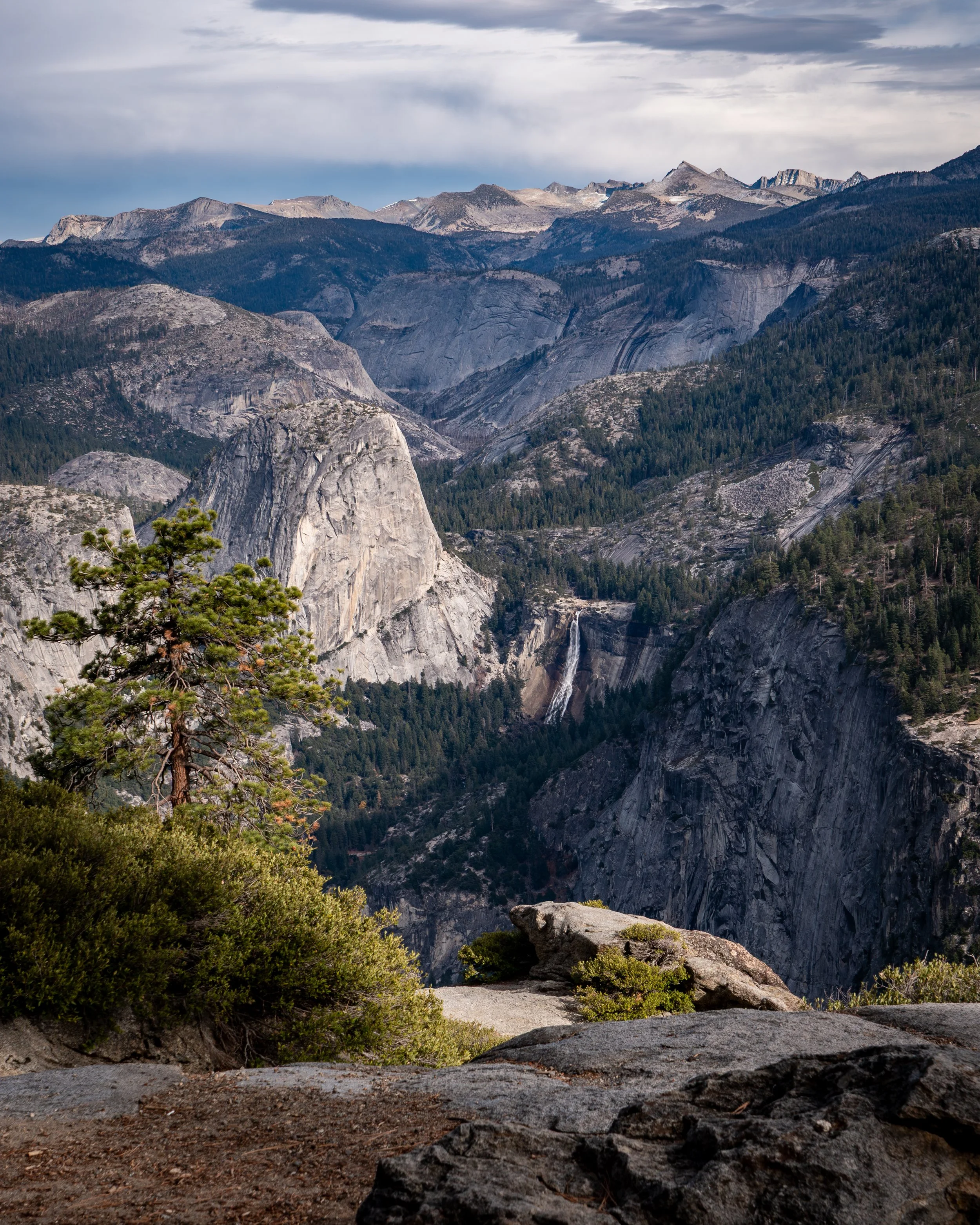 Nevada Fall and Liberty Cap from Glacier Point, Yosemite National Park California 
