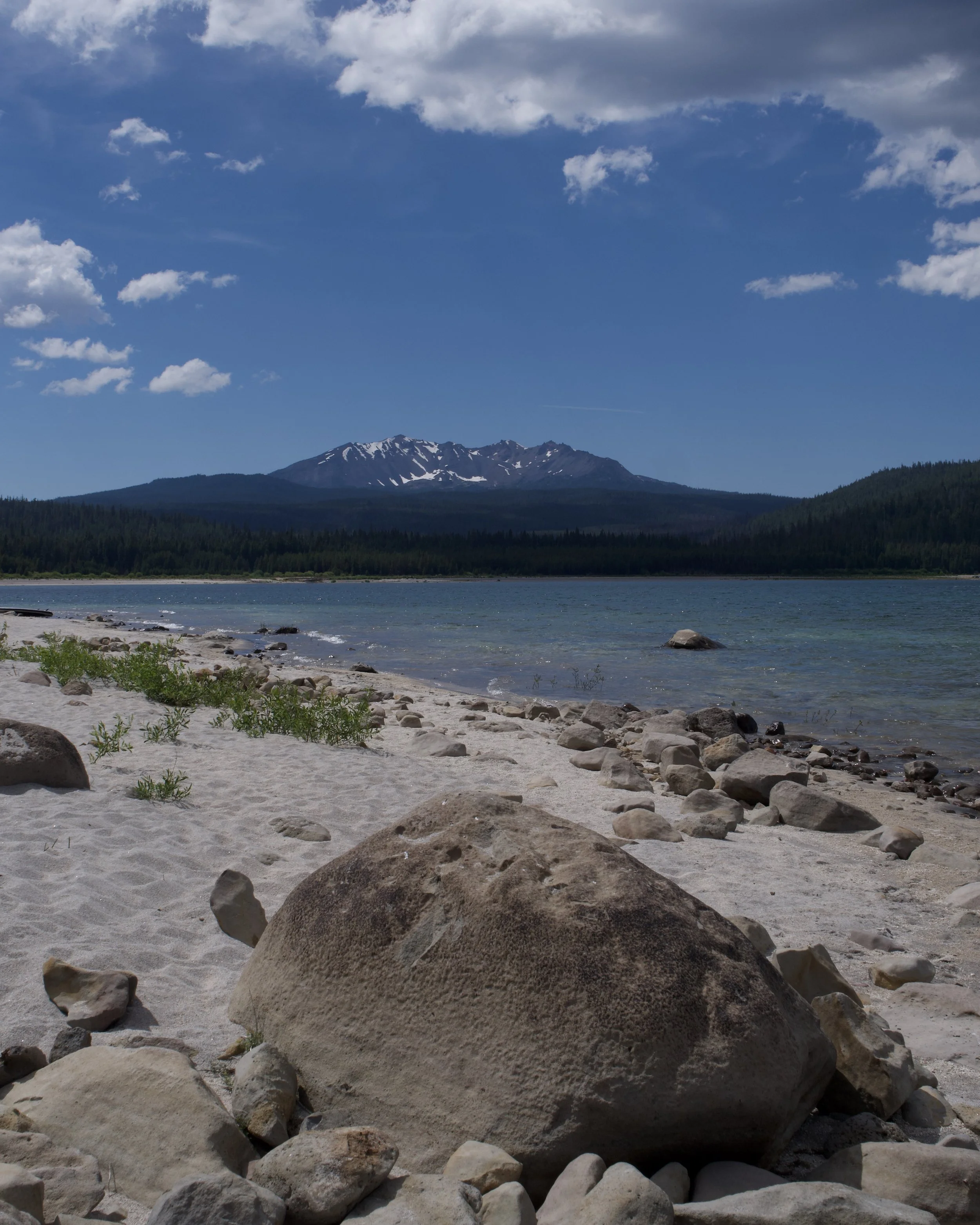 Crescent Lake with Diamond Peak in Central Oregon
