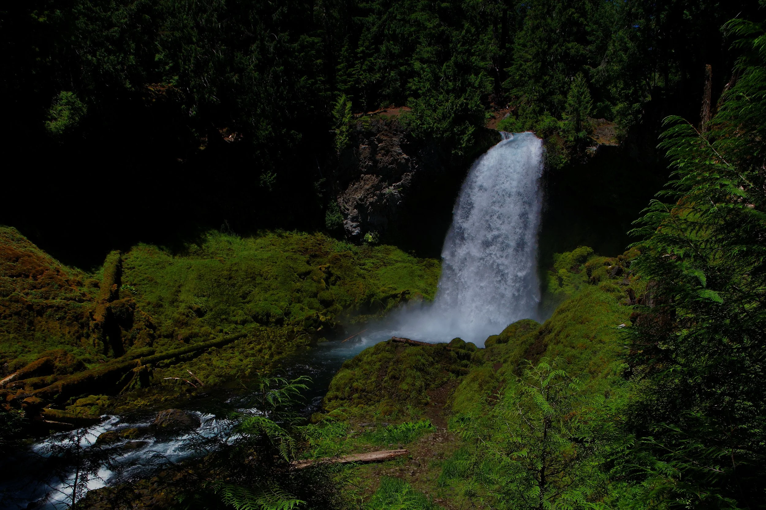 Sahalie Falls Along the McKenzie River in Oregon
