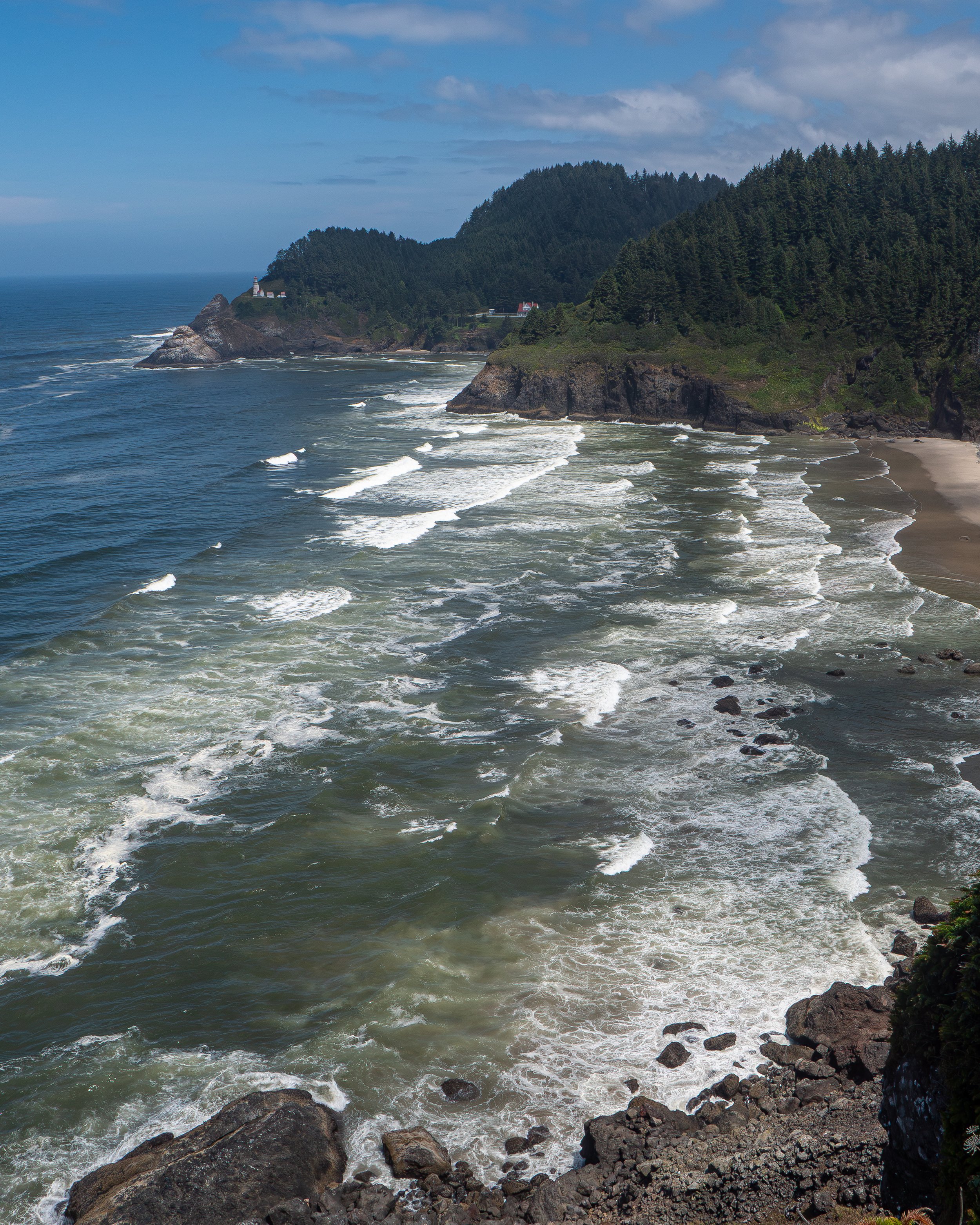 Heceta Head Lighthouse Overlooking the Oregon Coast 