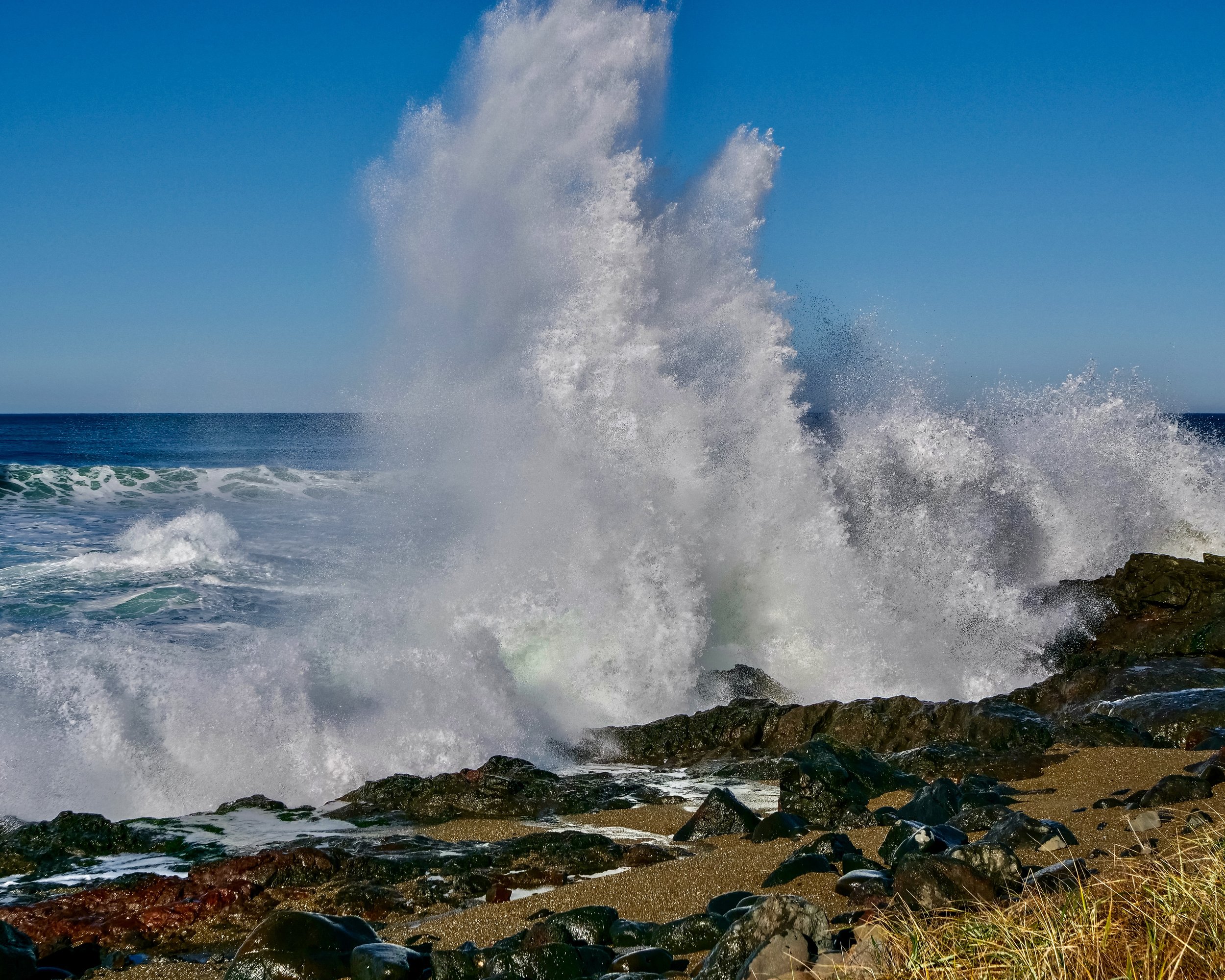 Tall Crashing Wave - Yachats Oregon