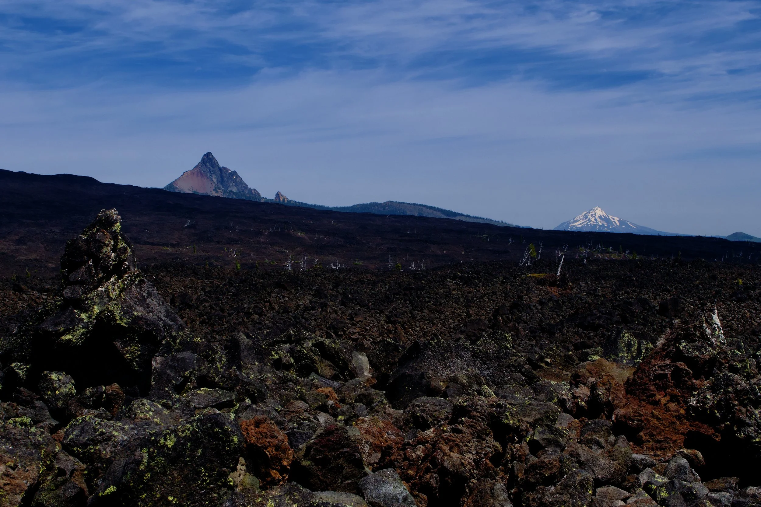 Mount Washington and Mount Jefferson Viewed from Dee Wright Observatory