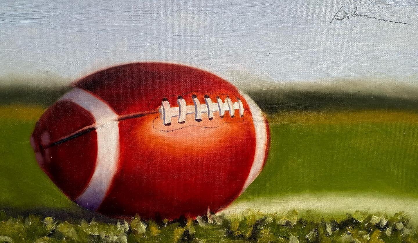 One hour demonstration painting. Done for my Alvernia Painting 1 class today. All done virtual via zoom. Went very well. I have a great group in both my painting classes. Gonna be a good semester! 👍🎨🏈
