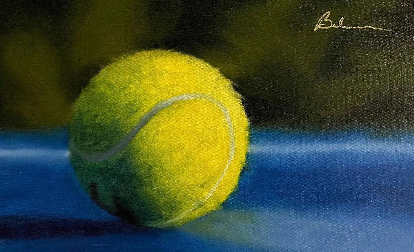 Tennis anyone? One hour demo painting done for a new student at The Warehouse Studios. It was so much fun to do! TWS these days is safety first...followed closely by inspiration and creativity. 
😷👍

Join us
Live Creatively!
🎨😀