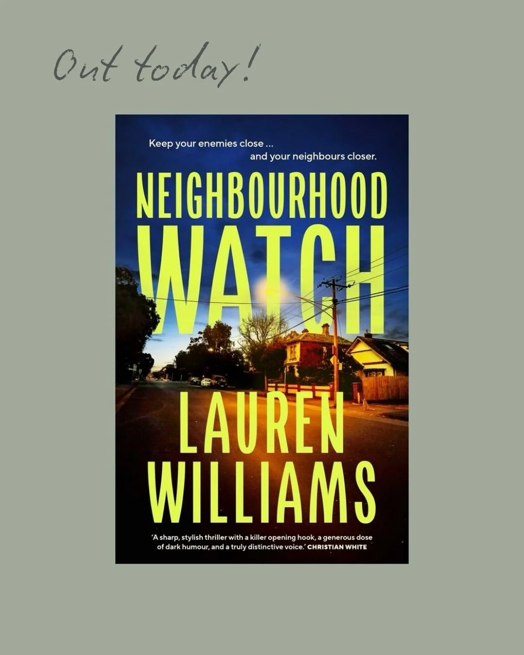 Another fantastic selection out today! Happy publication day!
📖 Lauren Williams NEIGHBOURHOOD WATCH @affirmpress 
📖 Rebecca Ray HOW TO STOP SPIRALLING @macmillanaus
📖 Meredith Jaff&eacute; THE IMPORTANCE OF BEING DELIA @harpercollinsaustralia
📖 K