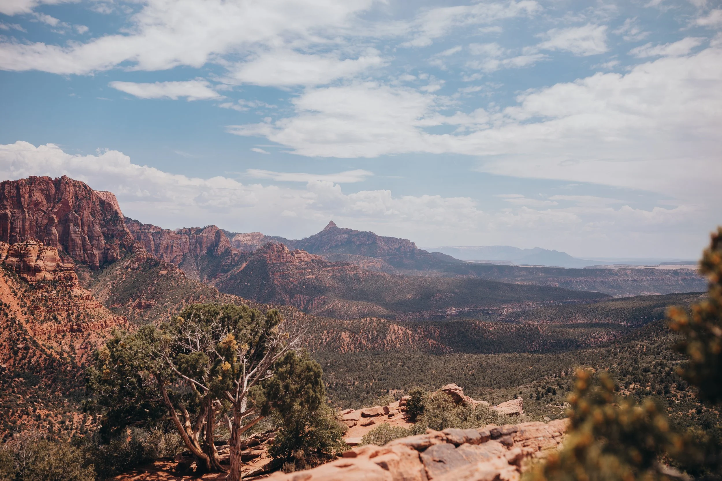 Landscape photography of the view during a hike in Utah