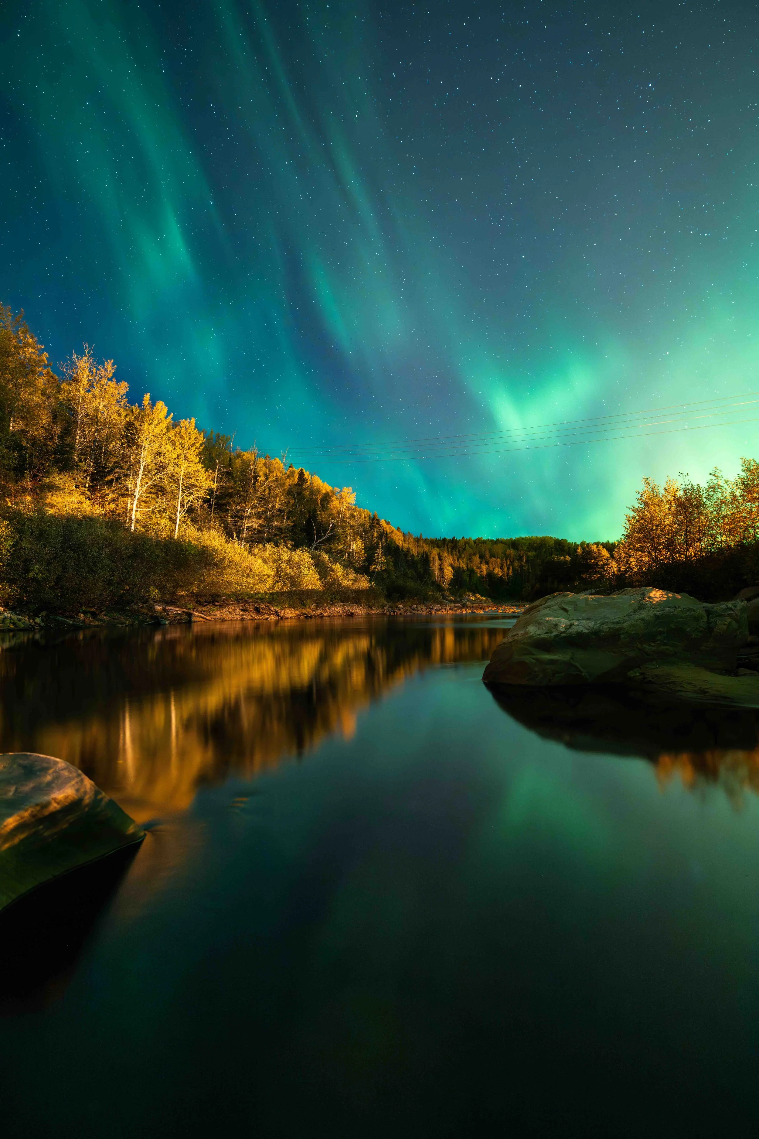 aurores boréales escoumins