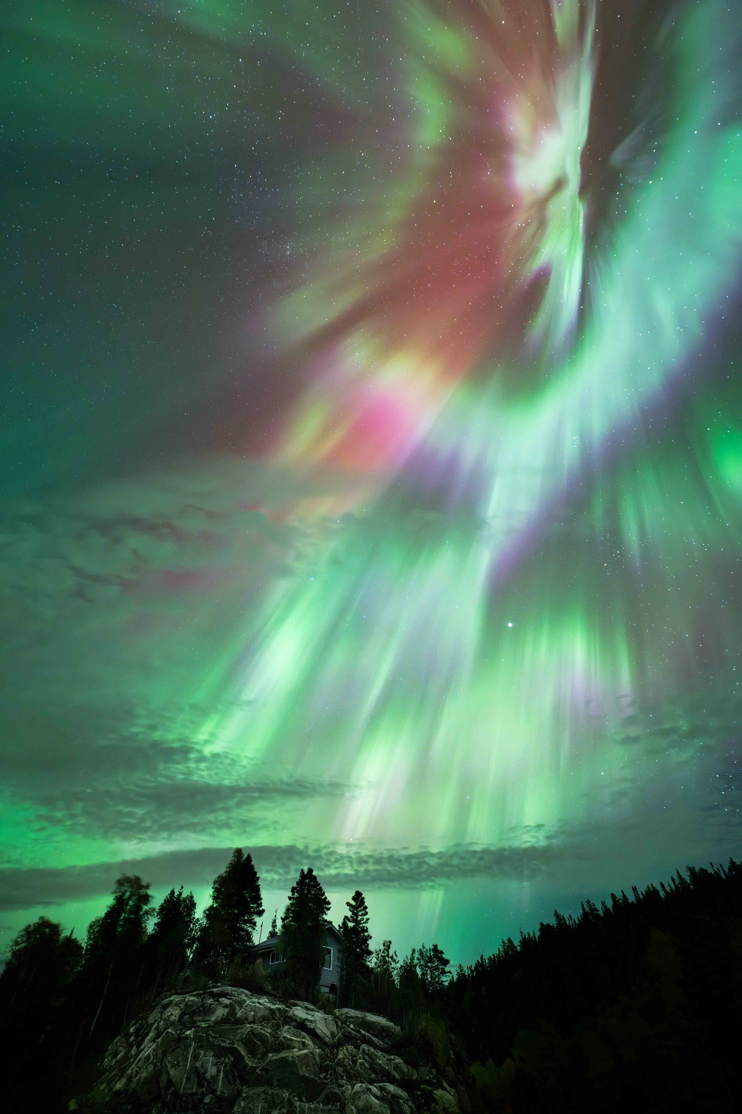 aurores boréales bergeronnes côte-nord québec