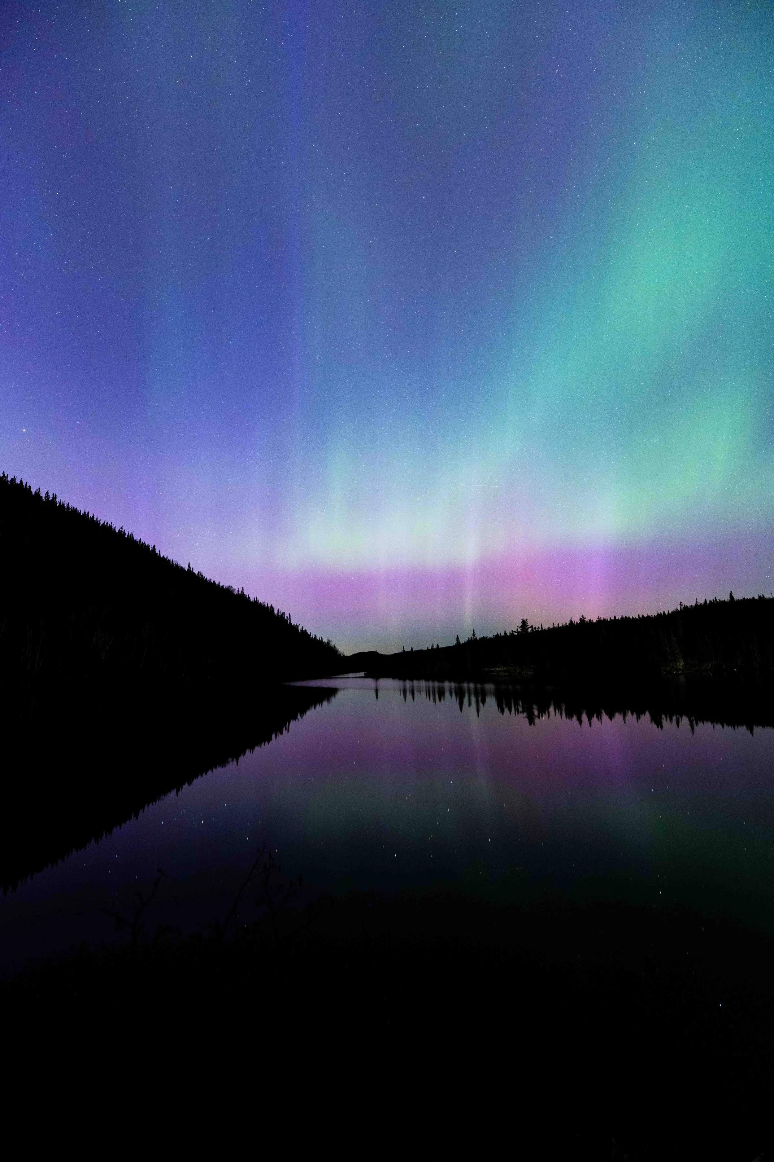 aurores boréales québec côte-nord Saint-laurent