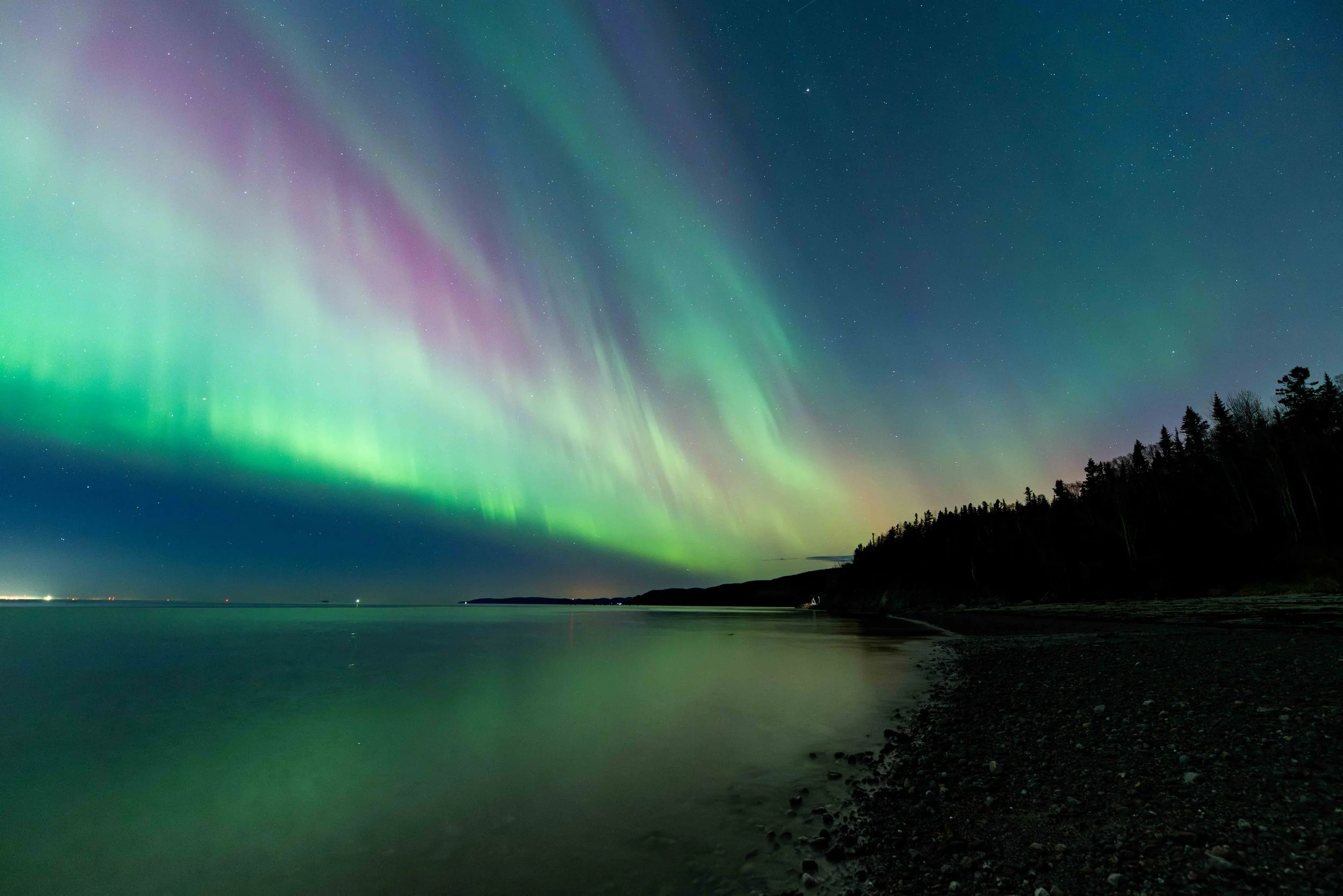 aurores boréales québec côte-nord Saint-laurent