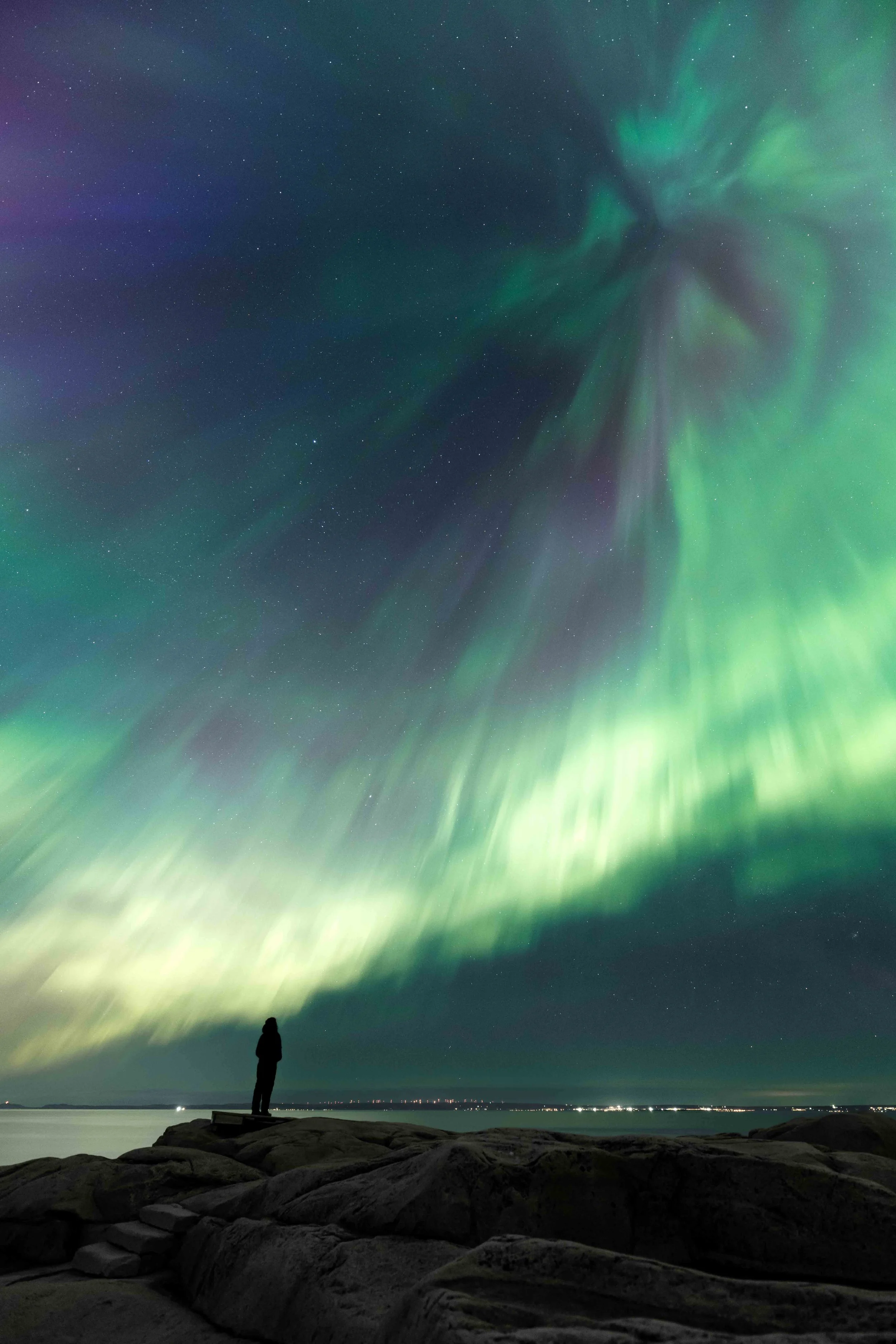 aurores boréales québec côte-nord Saint-laurent