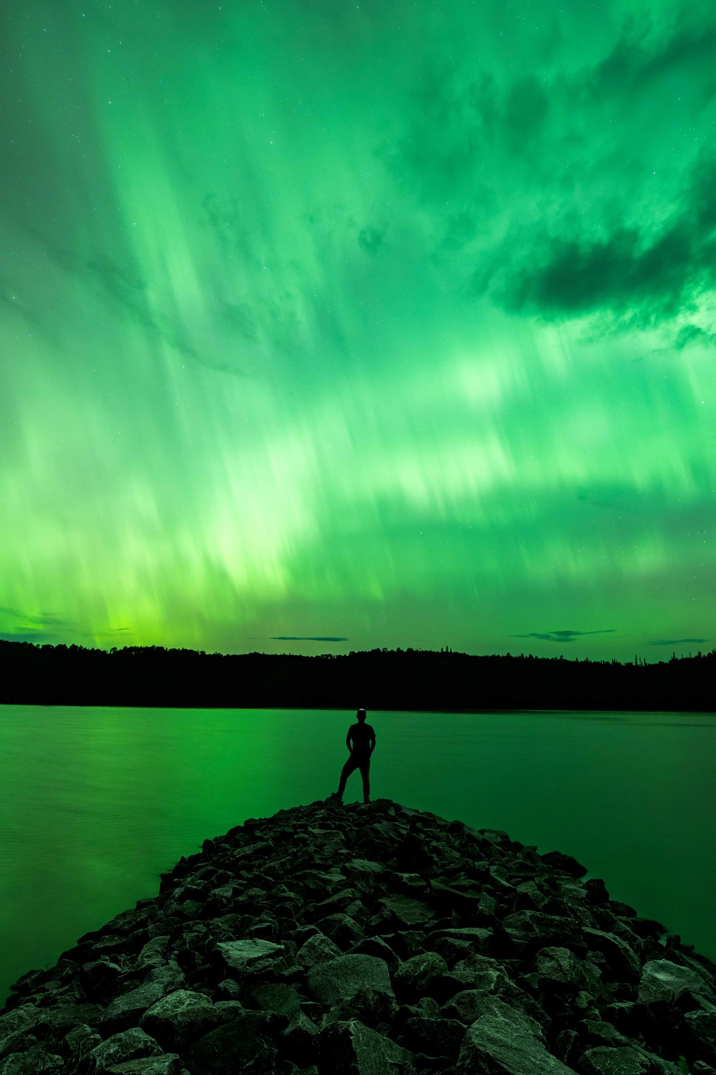 aurores boréales québec côte-nord Saint-laurent