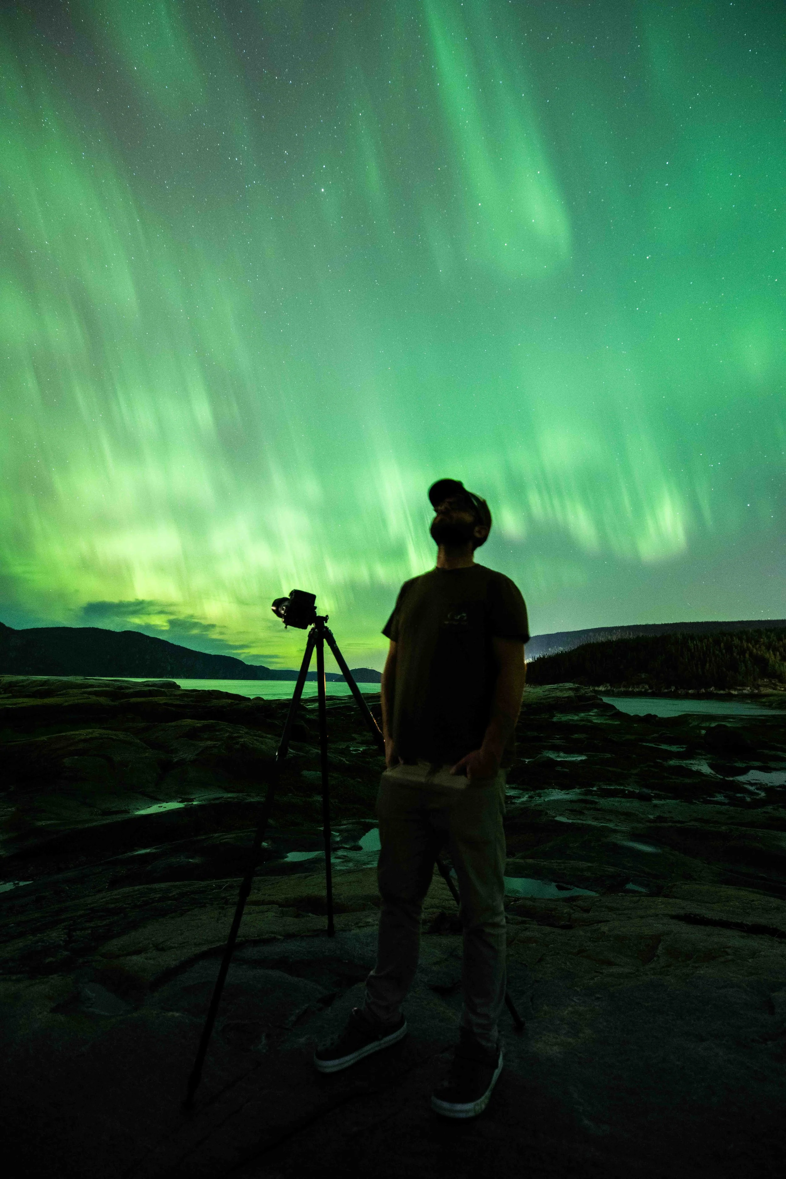 aurores boréales québec côte-nord Saint-laurent