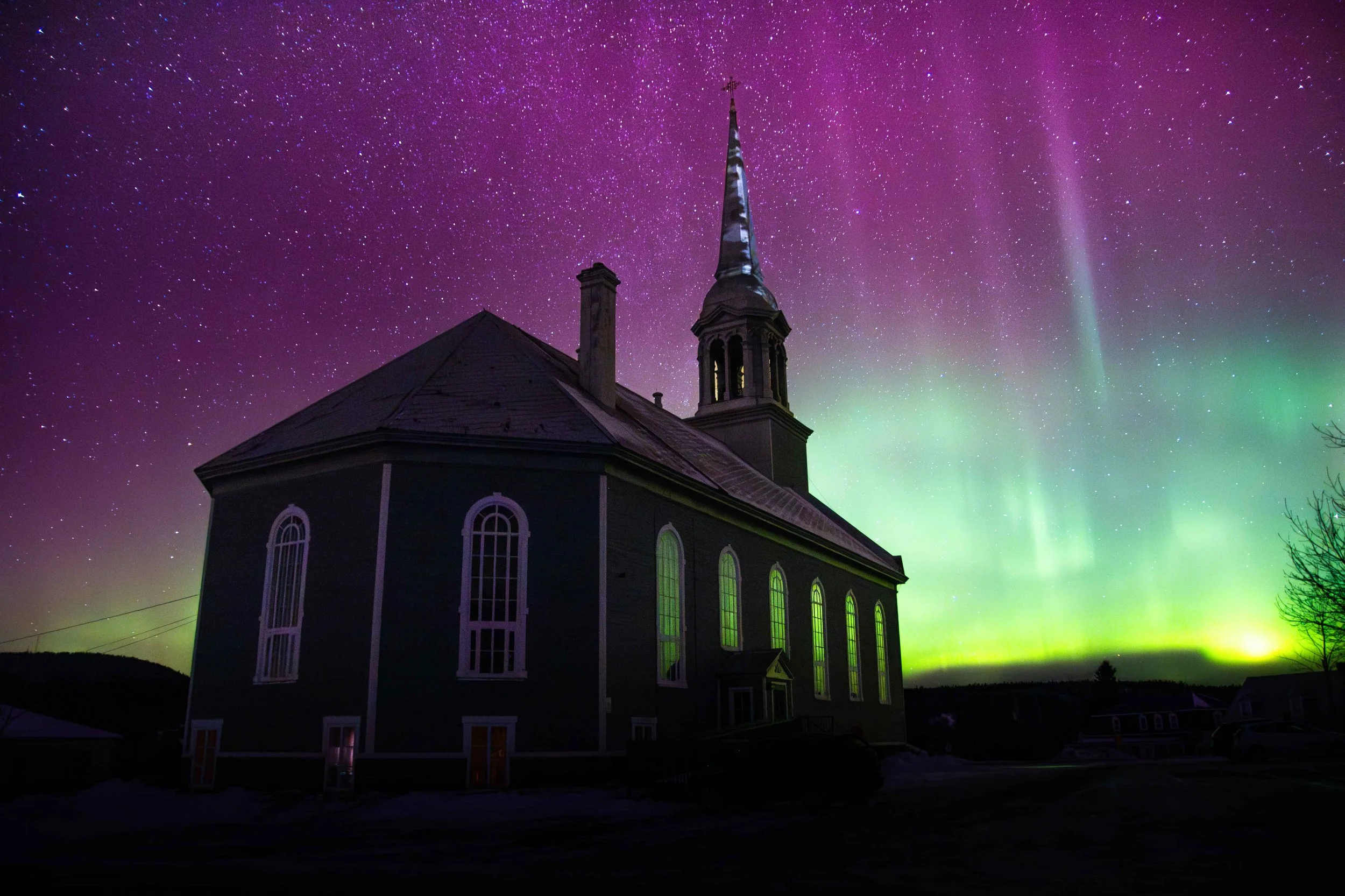 aurore boréale québec côte-nord Bergeronnes