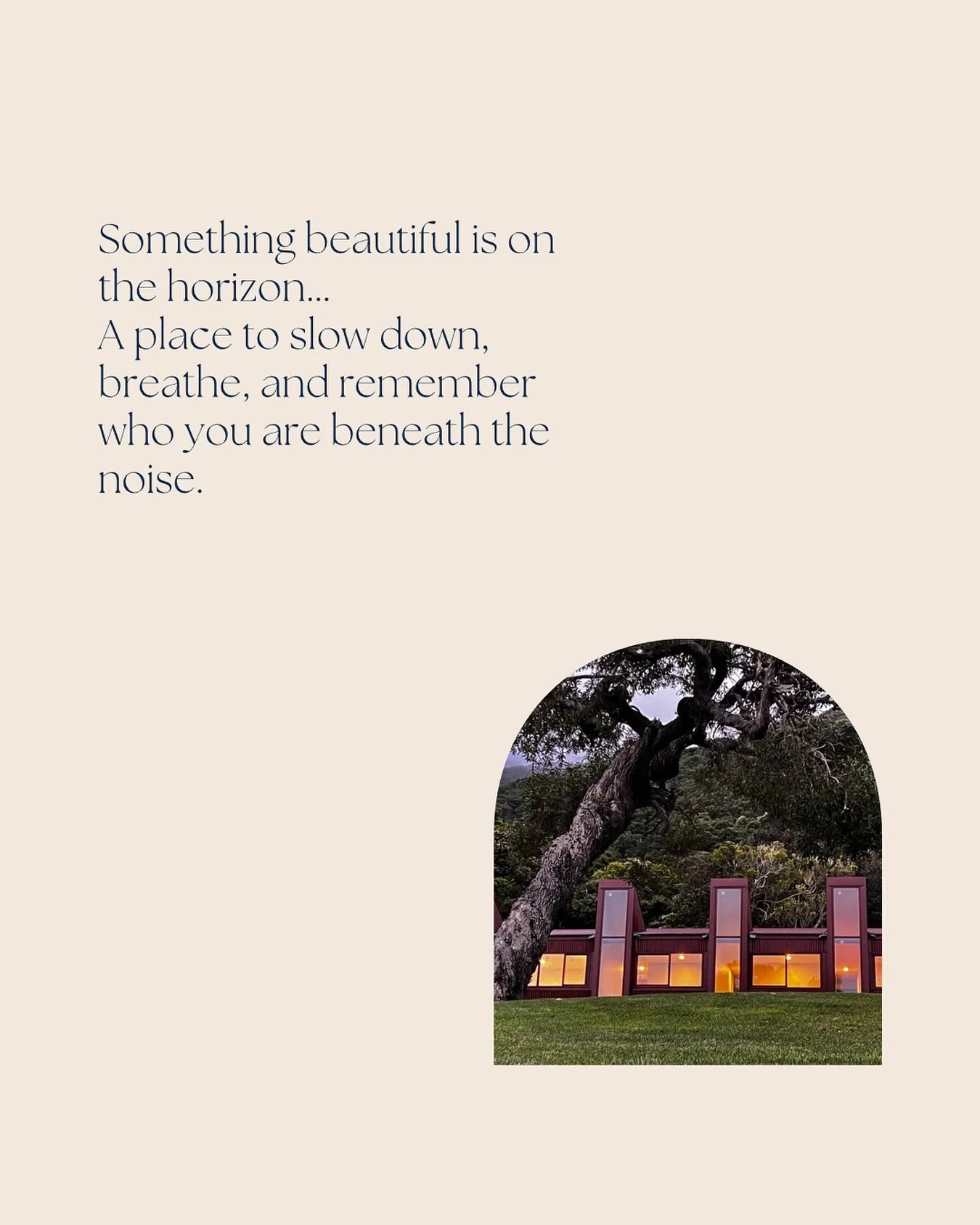 Something beautiful is on the horizon&hellip;
A place to slow down, breathe, and remember who you are beneath the noise.

Autumn 2026 at a sanctuary tucked between ocean, river, and forest, we&rsquo;ll gather for something deeply nourishing.

✨ Stay 