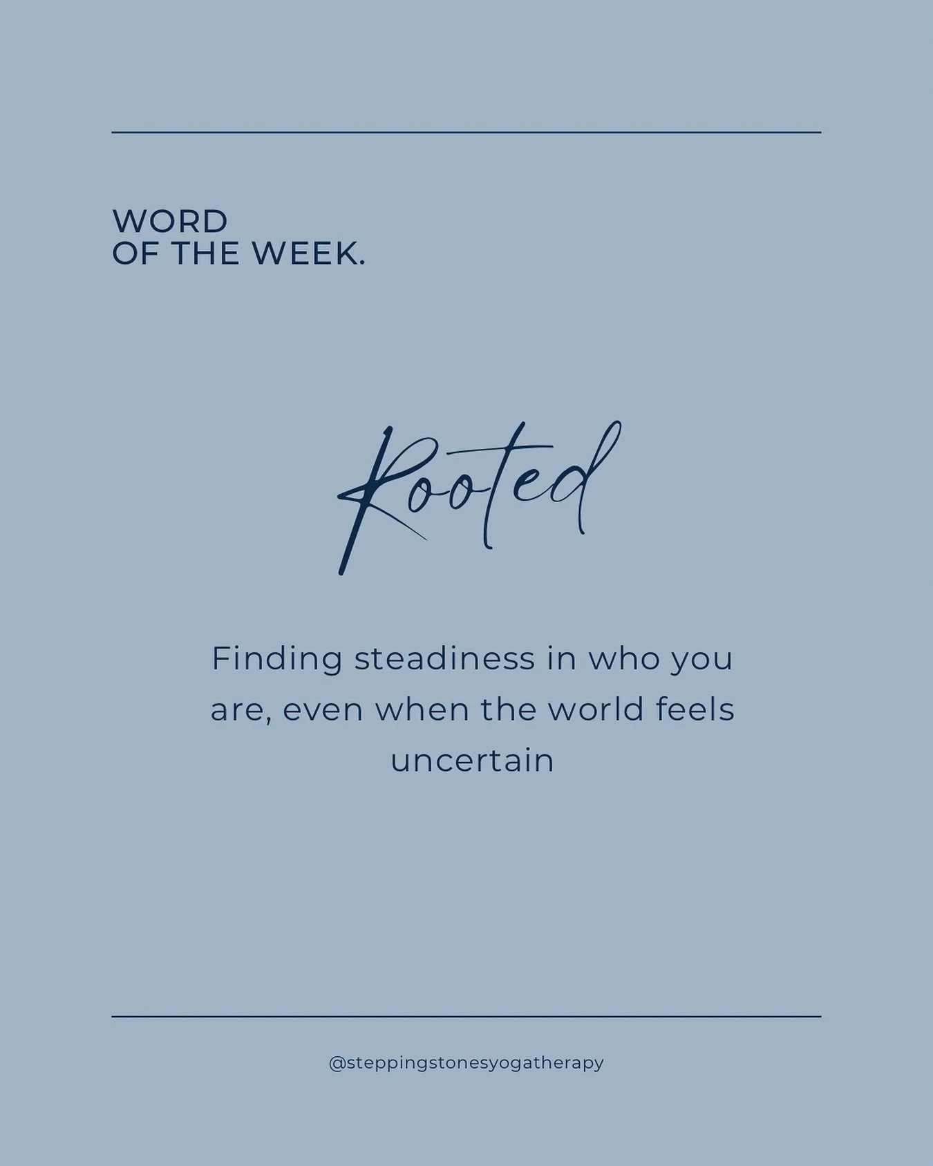 When life feels uncertain, come back to what&rsquo;s steady your breath, your body, the ground beneath you.

Feel your feet.
Notice gravity doing its quiet work of holding you here.
In this moment, you don&rsquo;t have to have it all figured out.
You
