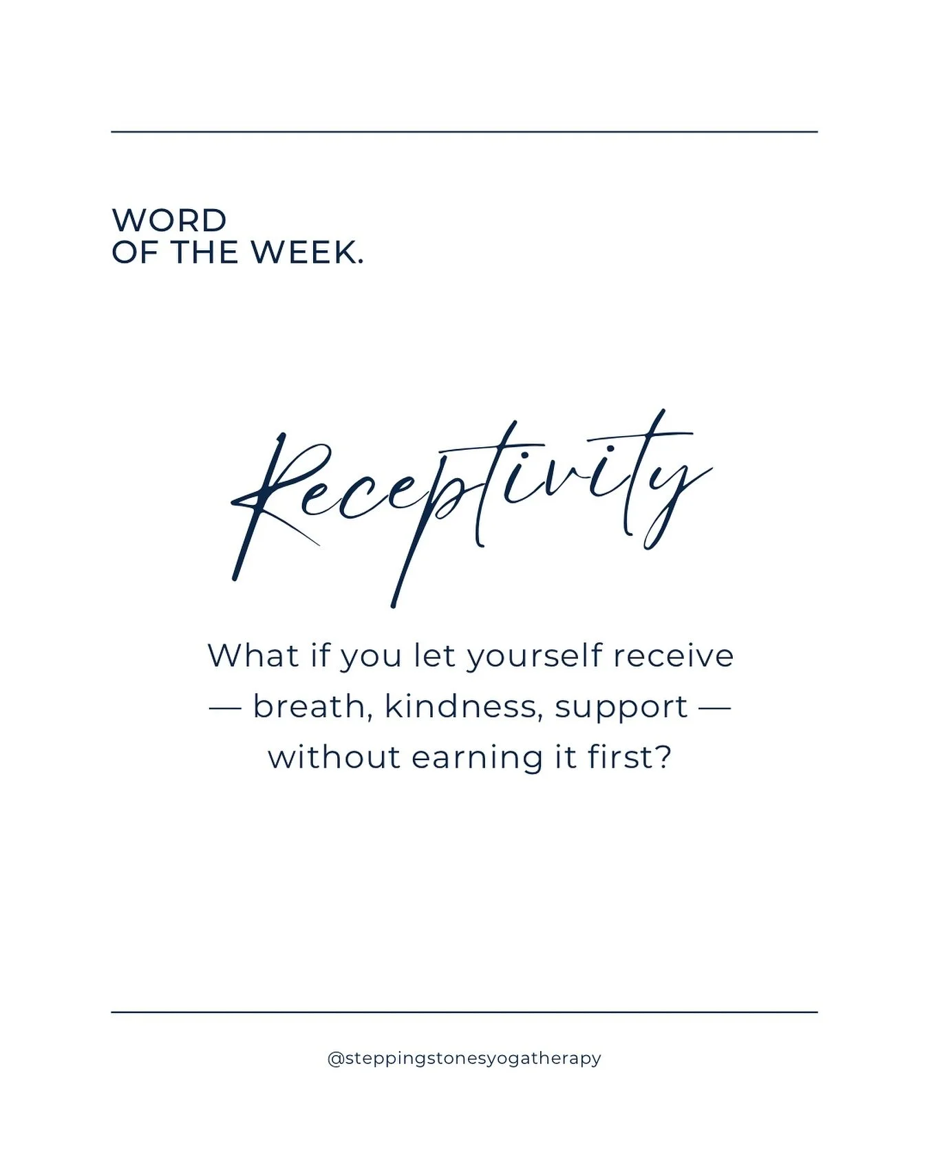 Receptivity:- Where do I feel I must earn love, rest, or care? What would it mean to allow goodness in simply because I am human?
Receptivity is radical trust in your own worthiness to receive without striving. #embodiedreceiving #receptivepresence #