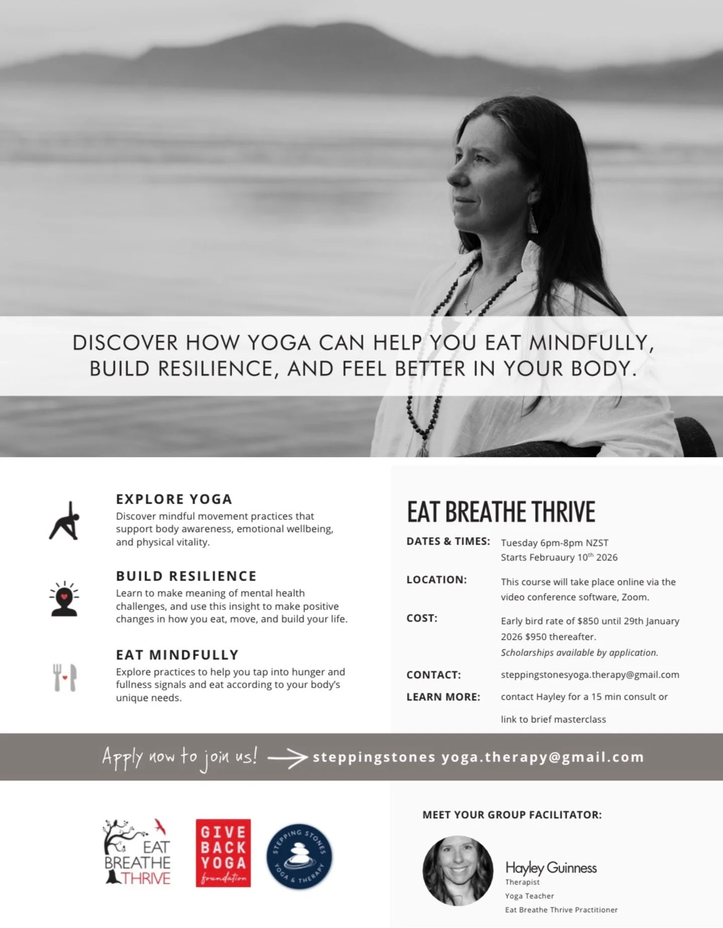 ✨ Eat Breathe Thrive &ndash; enrolling now ✨

The next Eat Breathe Thrive online group begins
🗓 Tuesday 10 February
⏰ 6&ndash;8pm NZT
🌏 Join from anywhere in New Zealand or Australia

Eat Breathe Thrive is a gently held, evidence-informed group spa