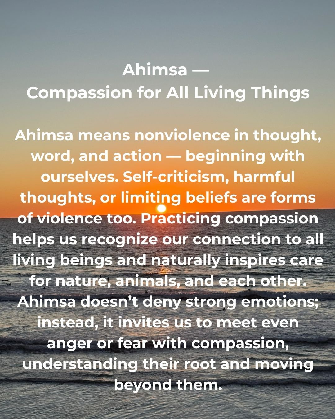 In moments like these &mdash; when there is so much division&mdash; it becomes clear that yoga is not just something we practice on a mat. It is something we are asked to live.

The Yamas and Niyamas remind us that how we treat one another, how we sp