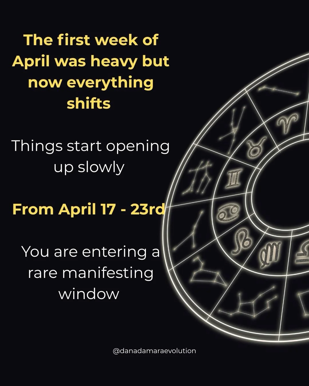 The first part of April felt heavy&hellip; but you can feel it now &mdash; everything is shifting.

Things aren&rsquo;t rushing open, they&rsquo;re unfolding. Slowly. Intentionally. And right now, you&rsquo;re stepping into a rare manifesting window.