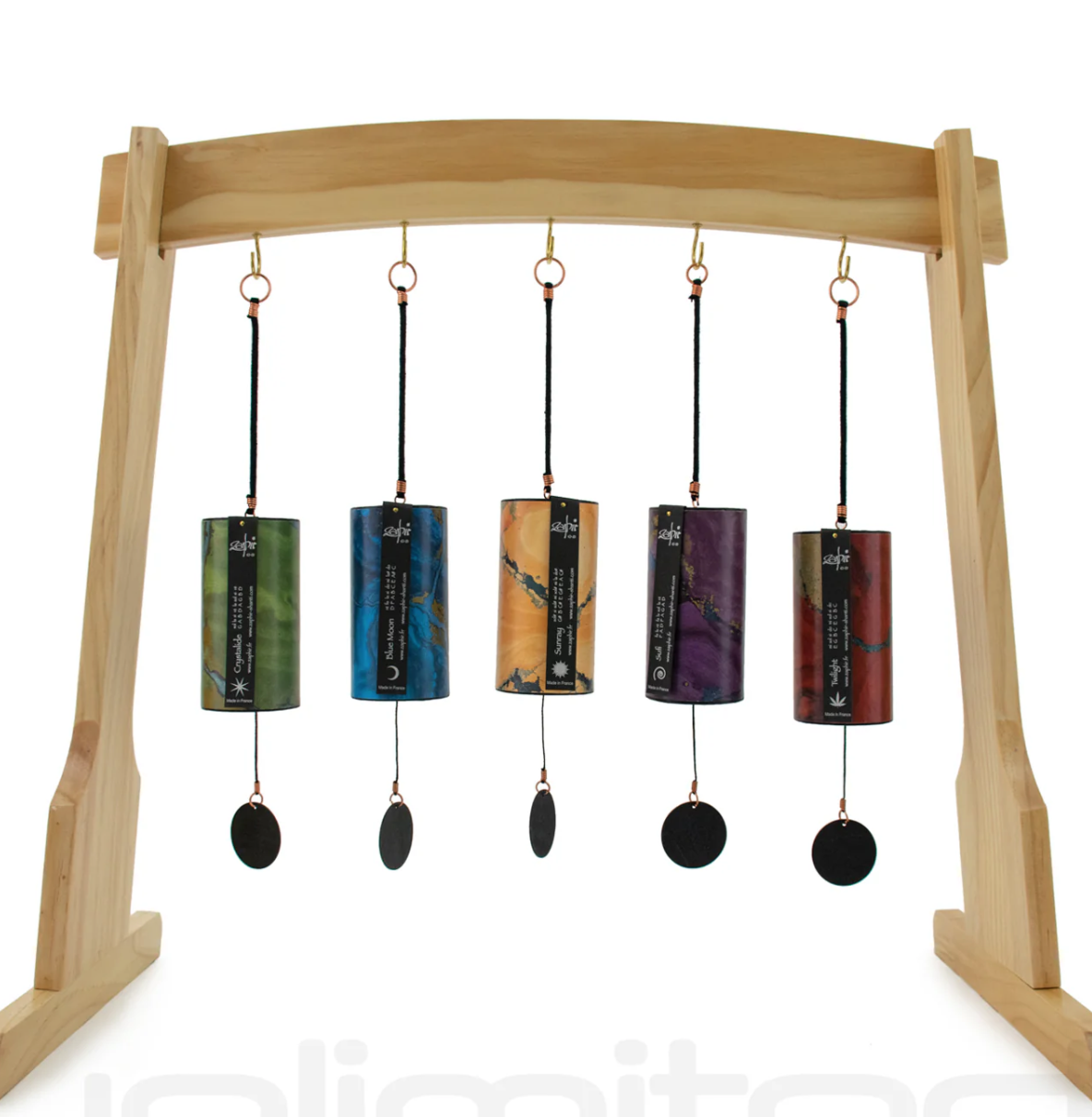 Zaphir Wind Chimes: Set #1 with Dap Temple Chime Stand